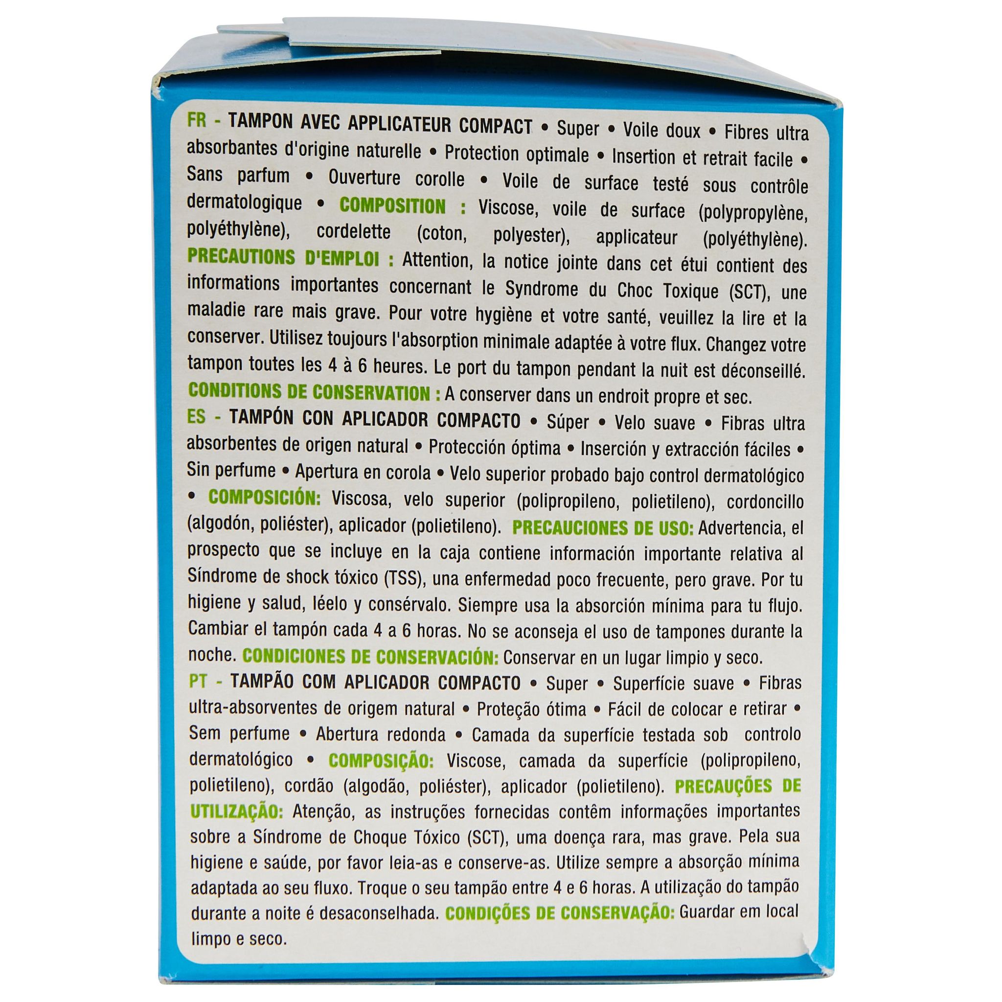 Voir la diapositive 3 : AUCHAN Tampons avec applicateur super 16 tampons