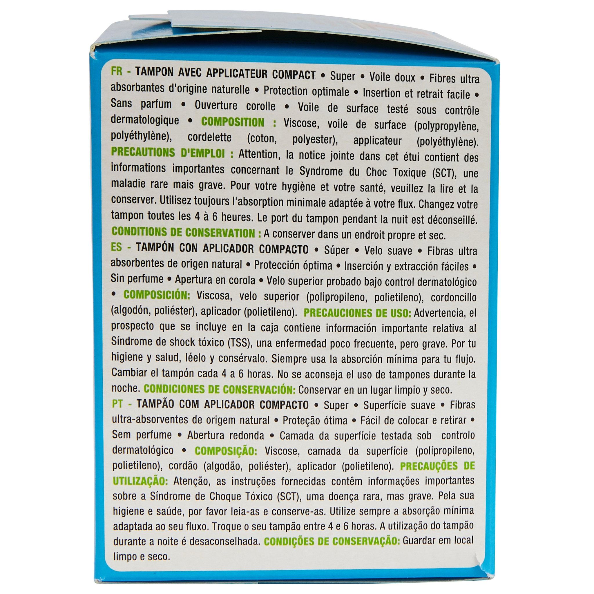 Voir la diapositive 6 : AUCHAN Tampons avec applicateur super 16 tampons