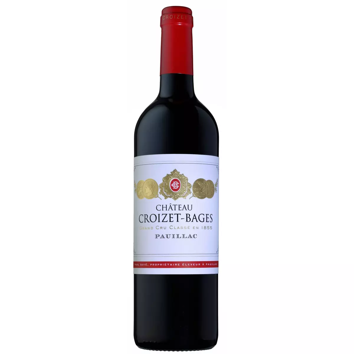 Vin rouge AOP Pauillac Grand Cru Classé Château Croizet Bages 2016 75cl