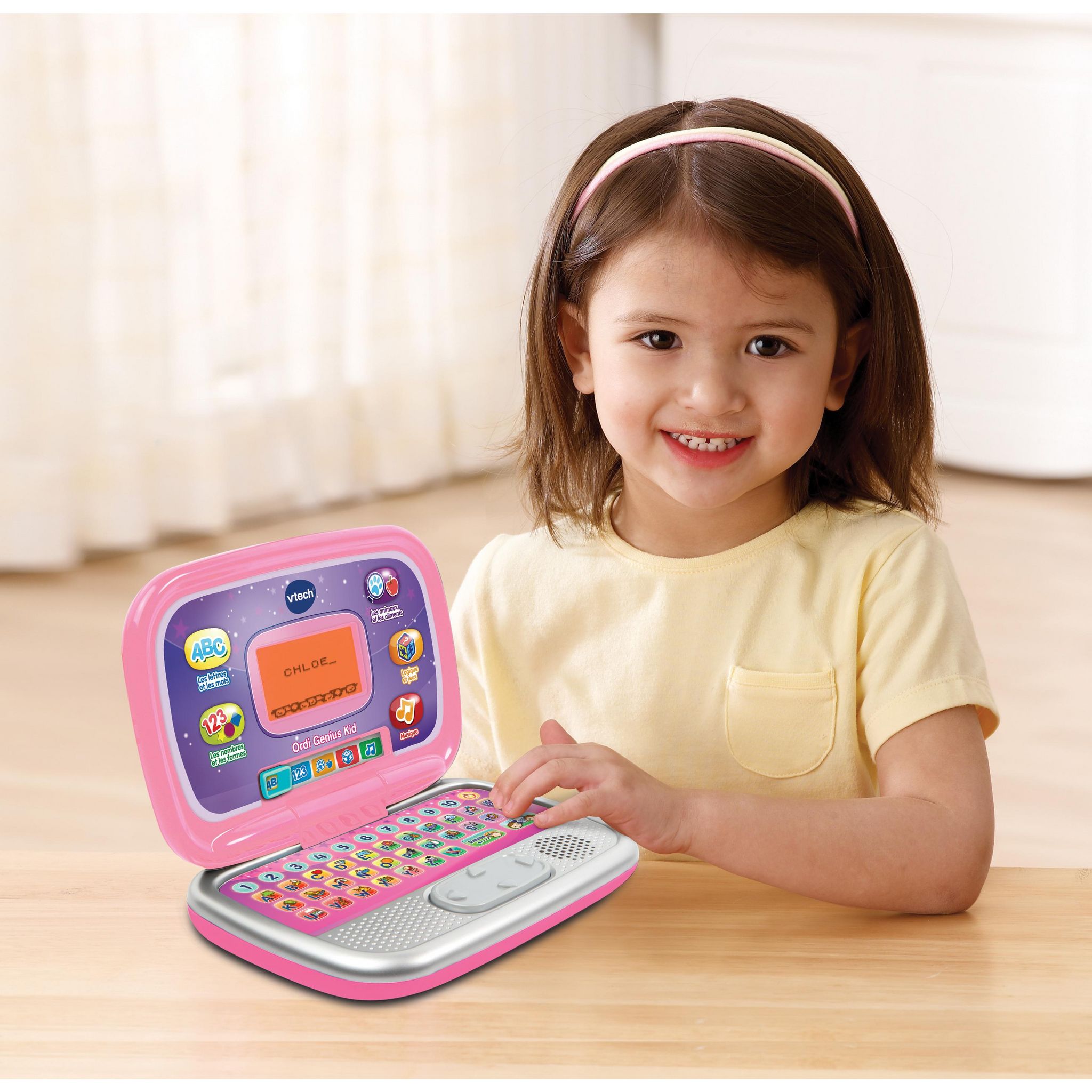 Voir la diapositive 2 : VTECH Ordi Genius Kid - Rose