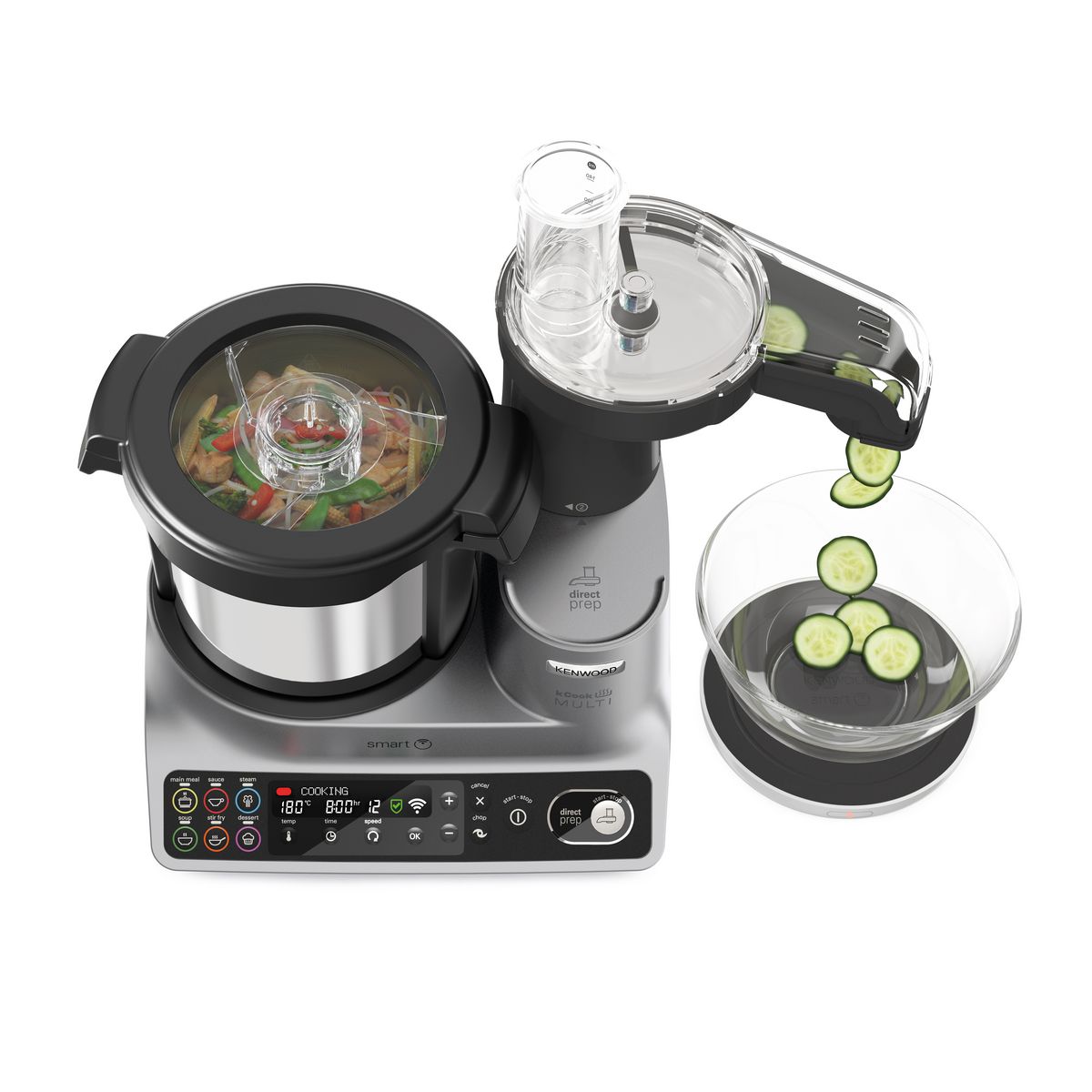 KENWOOD Robot multifonction connecté avec hachoir CCL455SI - Gris et noir