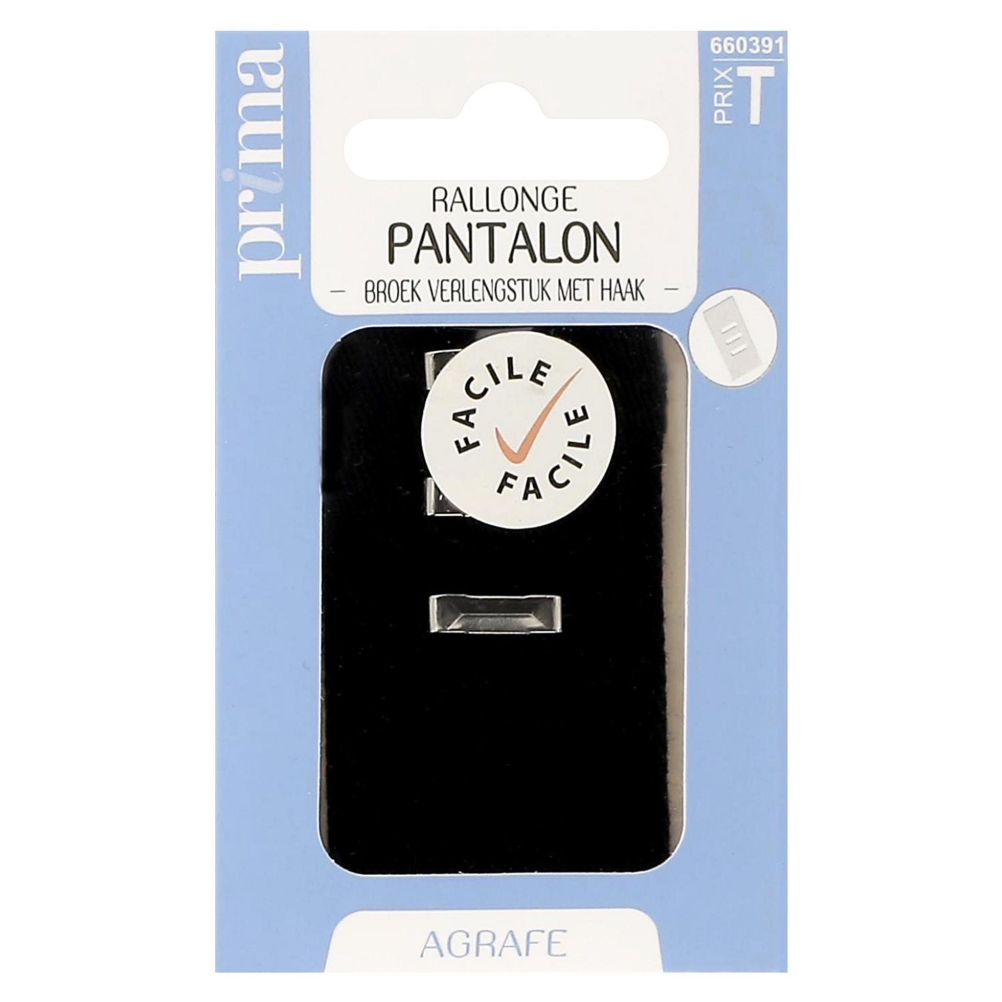 Voir la diapositive 2 : PRIMA Rallonge pantalon agrafe x1