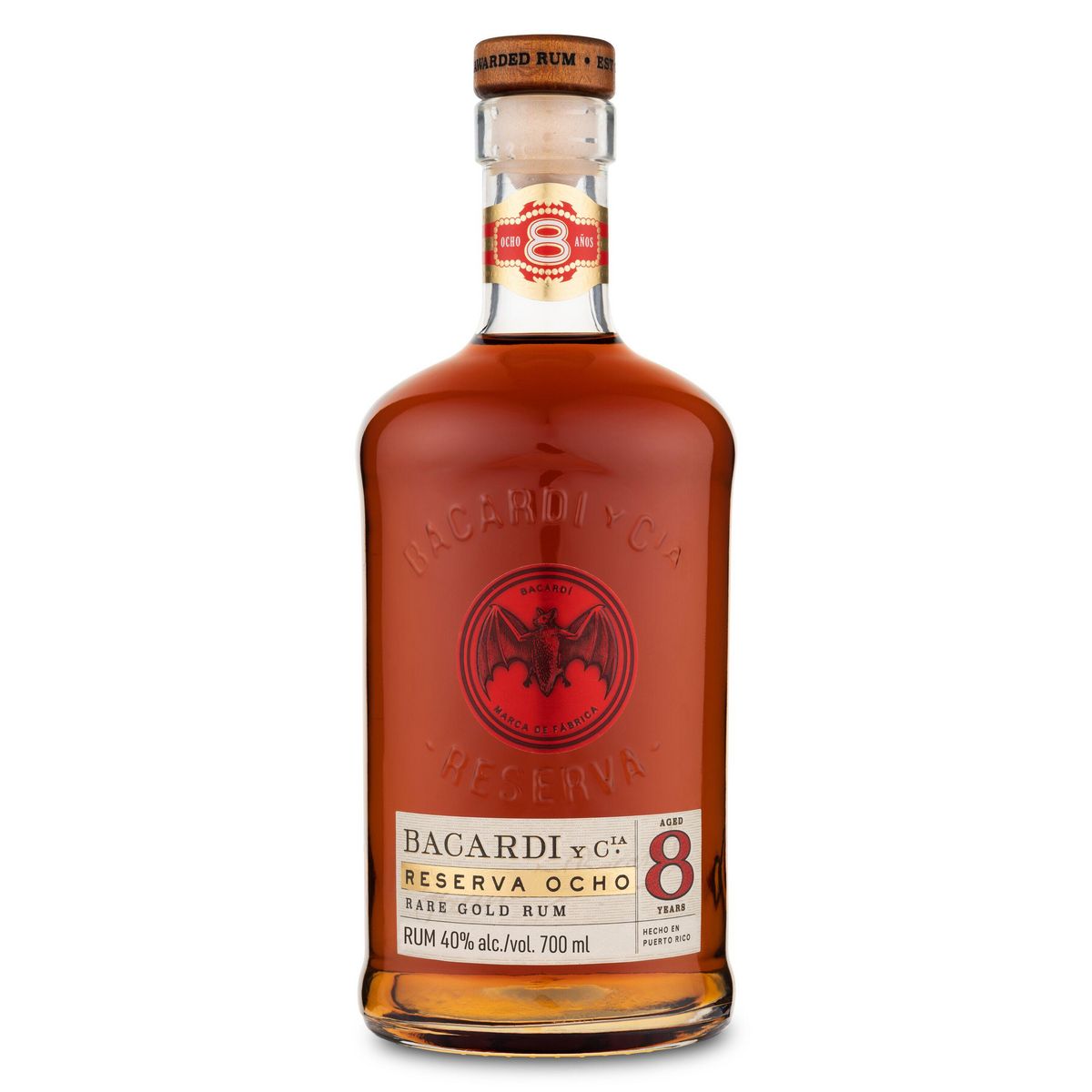 BACARDI Rhum ambré Reserva Ocho 40% 70cl