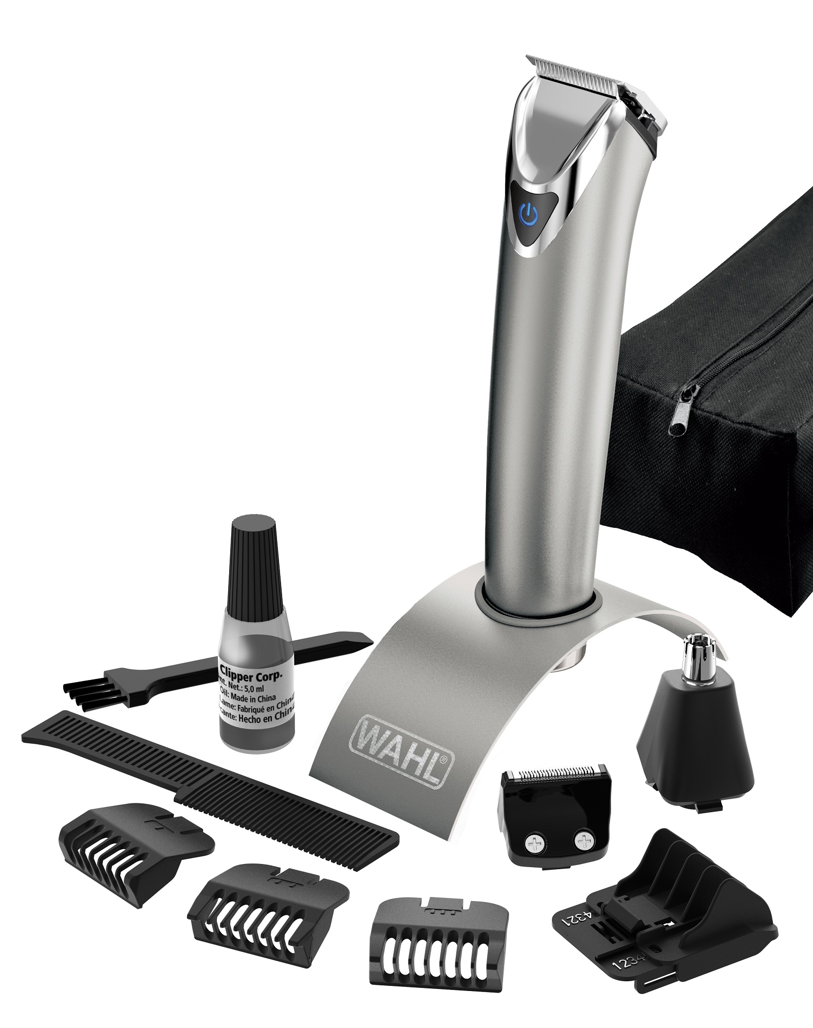 Voir la diapositive 2 : WAHL Tondeuse à barbe STAINLESS STEEL 9818-116