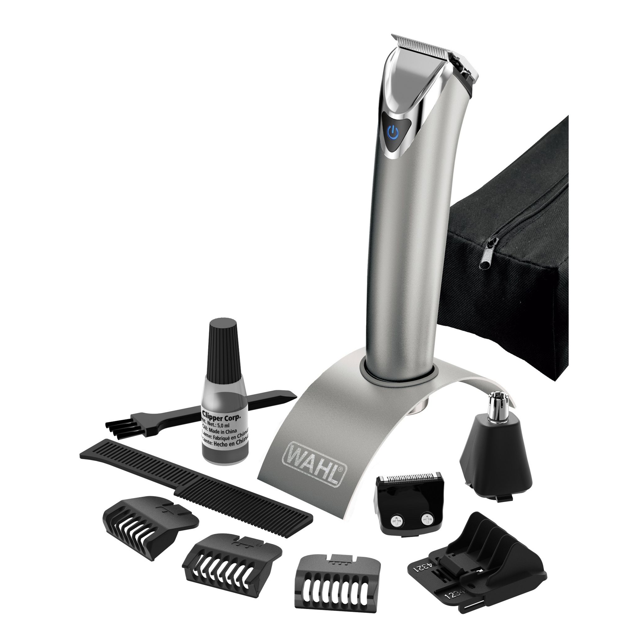 Voir la diapositive 2 : WAHL Tondeuse à barbe STAINLESS STEEL 9818-116