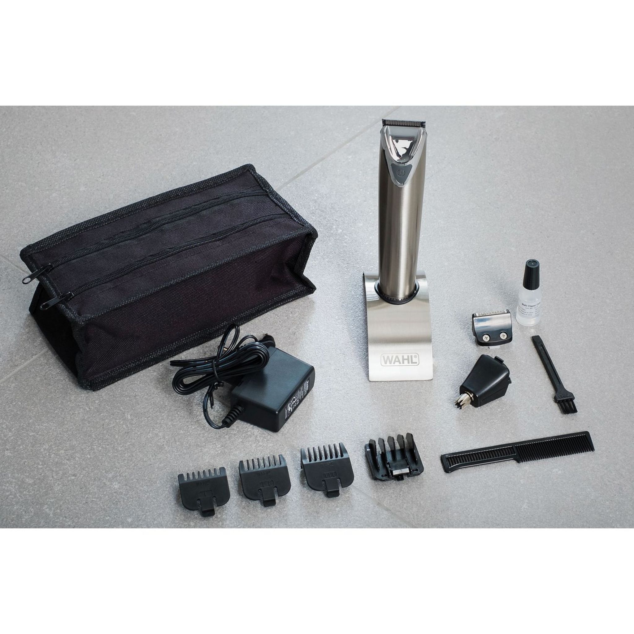 Voir la diapositive 11 : WAHL Tondeuse à barbe STAINLESS STEEL 9818-116