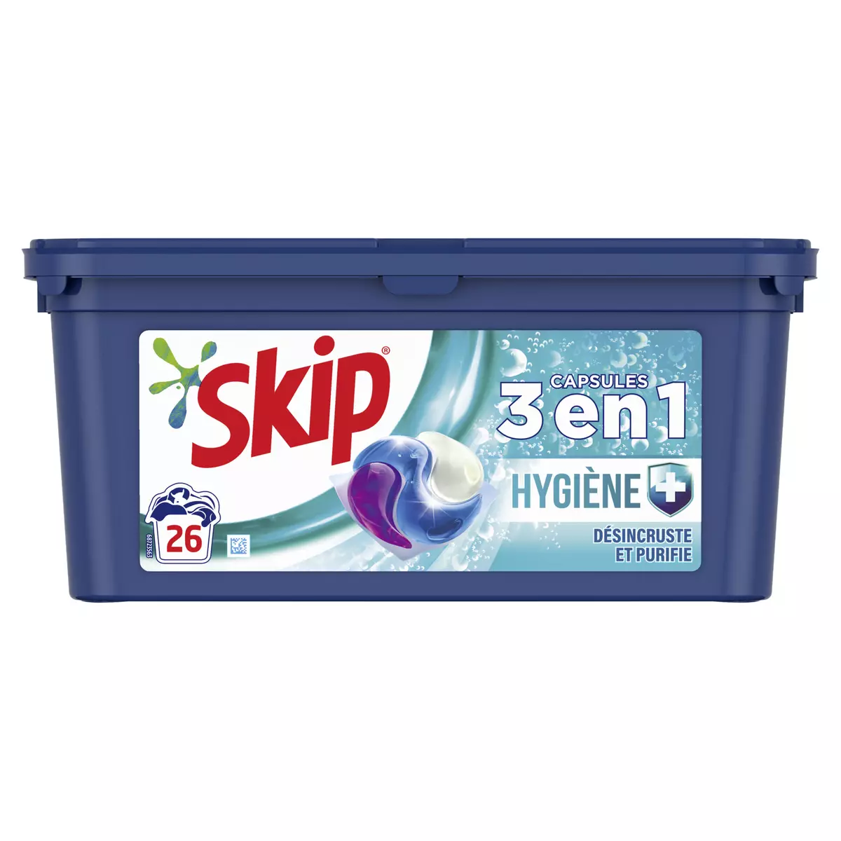 SKIP Lessive capsules hygiène 3en1 26 capsules