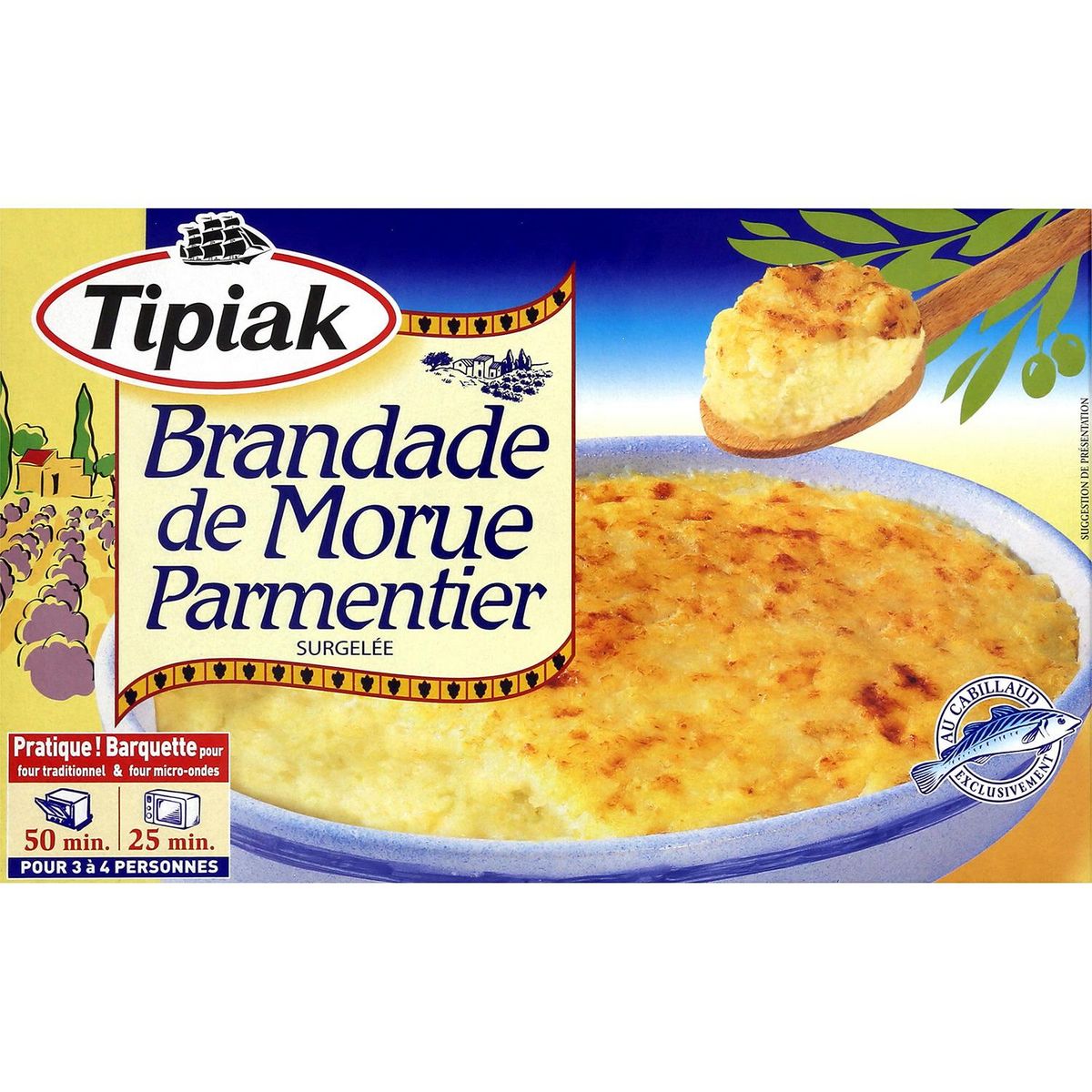 TIPIAK Brandade de morue parmentier MSC 4 portions 1,05kg