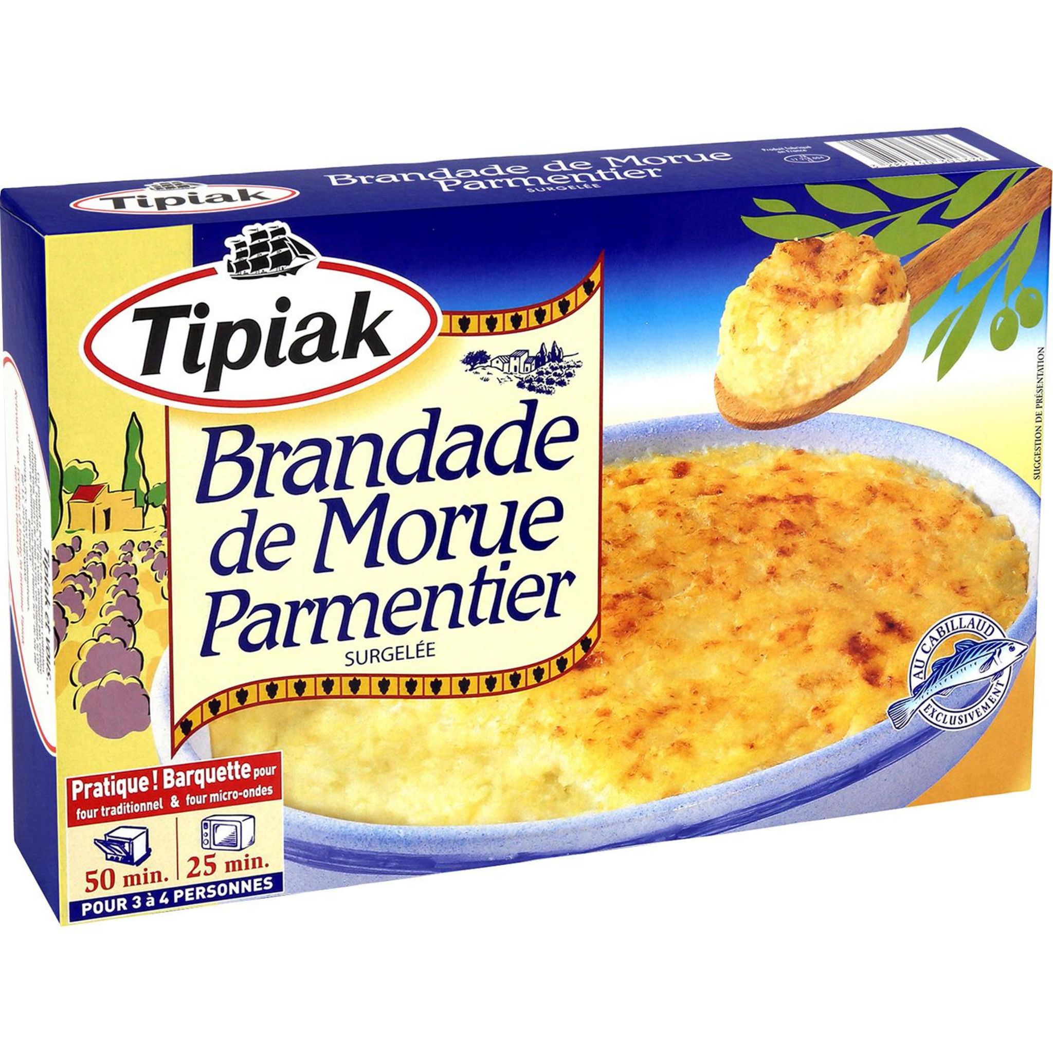 Voir la diapositive 7 : TIPIAK Brandade de morue parmentier MSC 4 portions 1,05kg