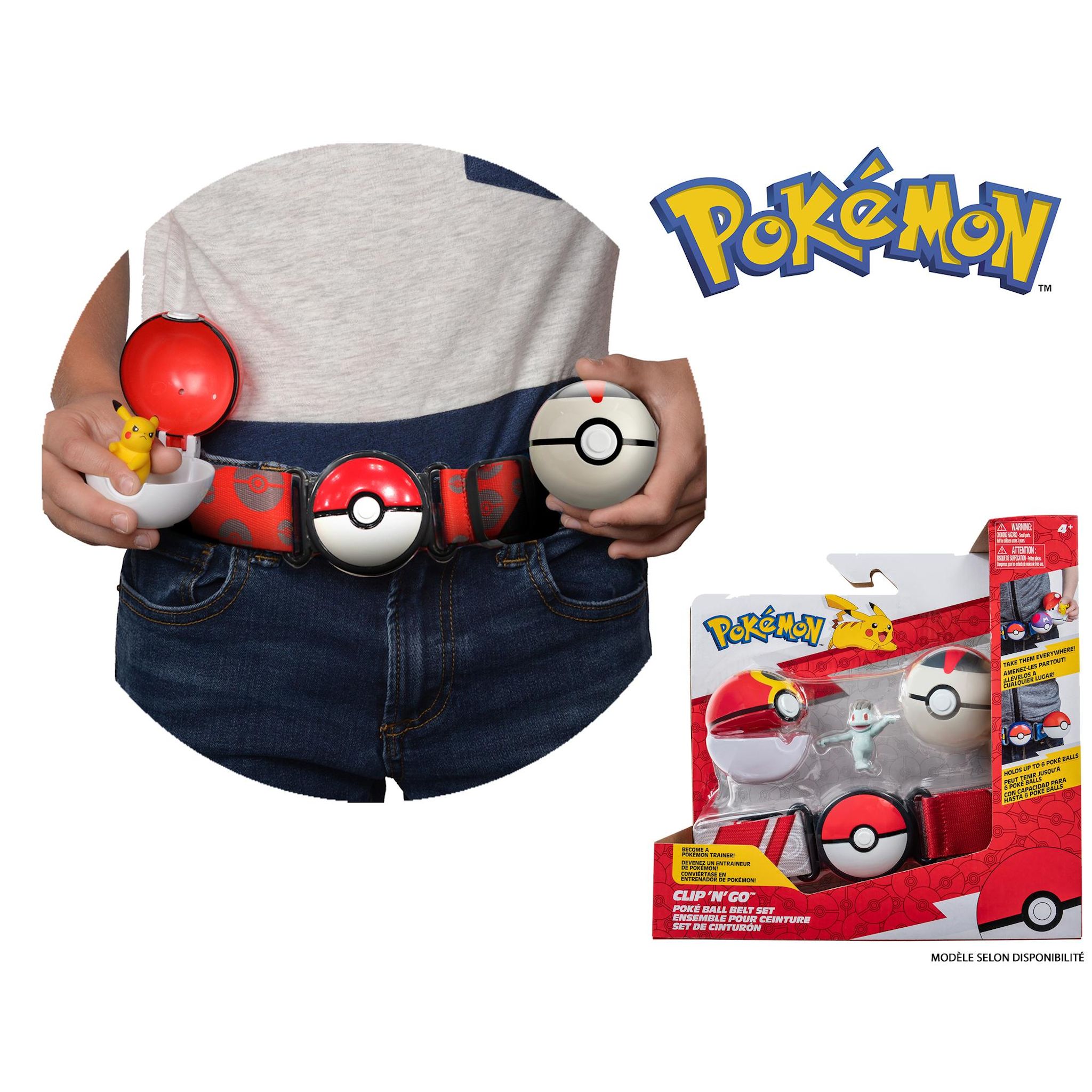 Voir la diapositive 3 : BANDAI Ceinture Pokéball Pokémon - Jaune