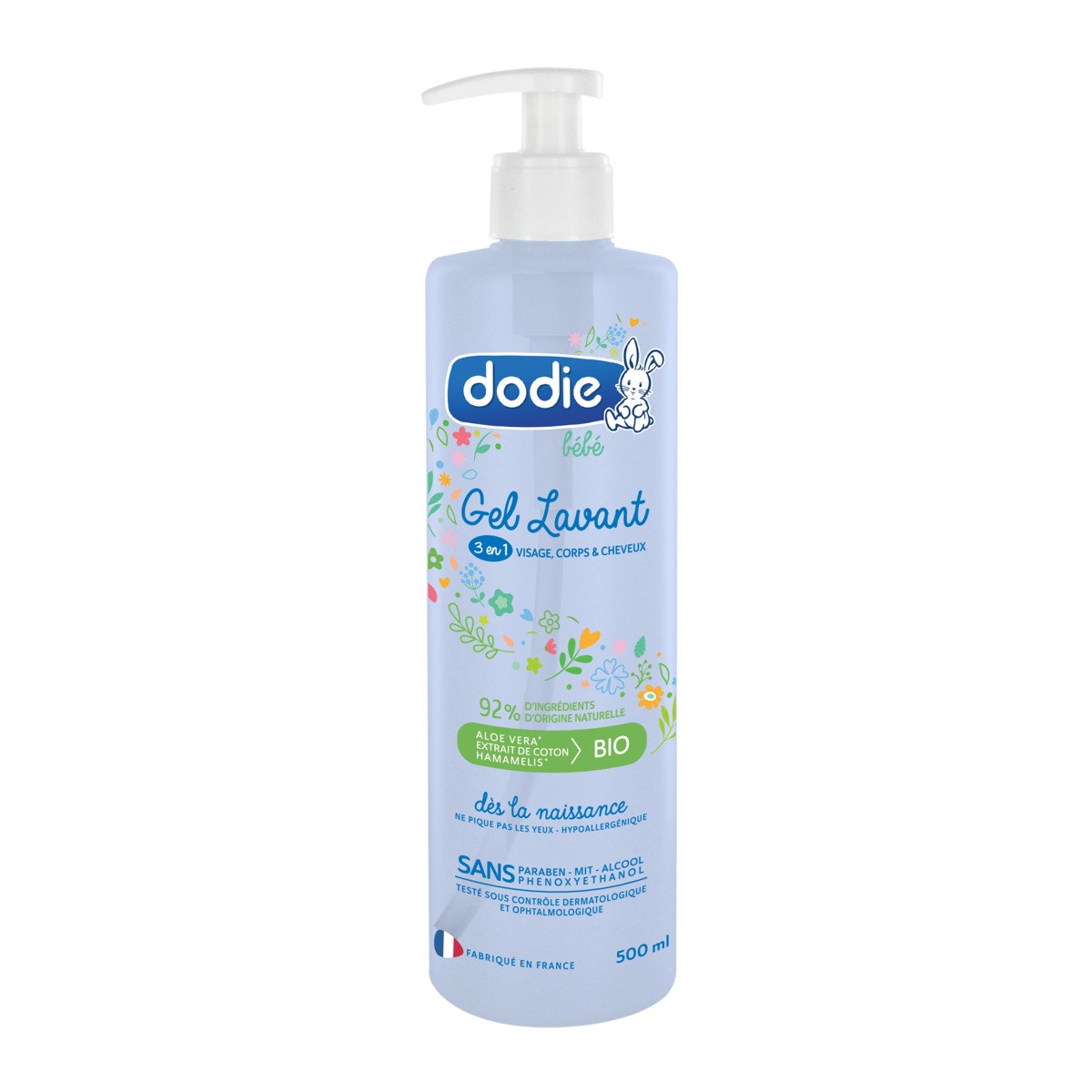 DODIE Gel lavant 3 en 1 dès la naissance 500ml