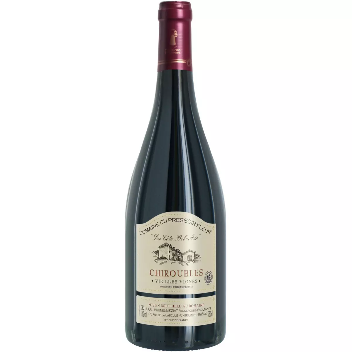Vin rouge AOP Chiroubles Domaine du Pressoir Fleuri la Côte Bel-Air 75cl