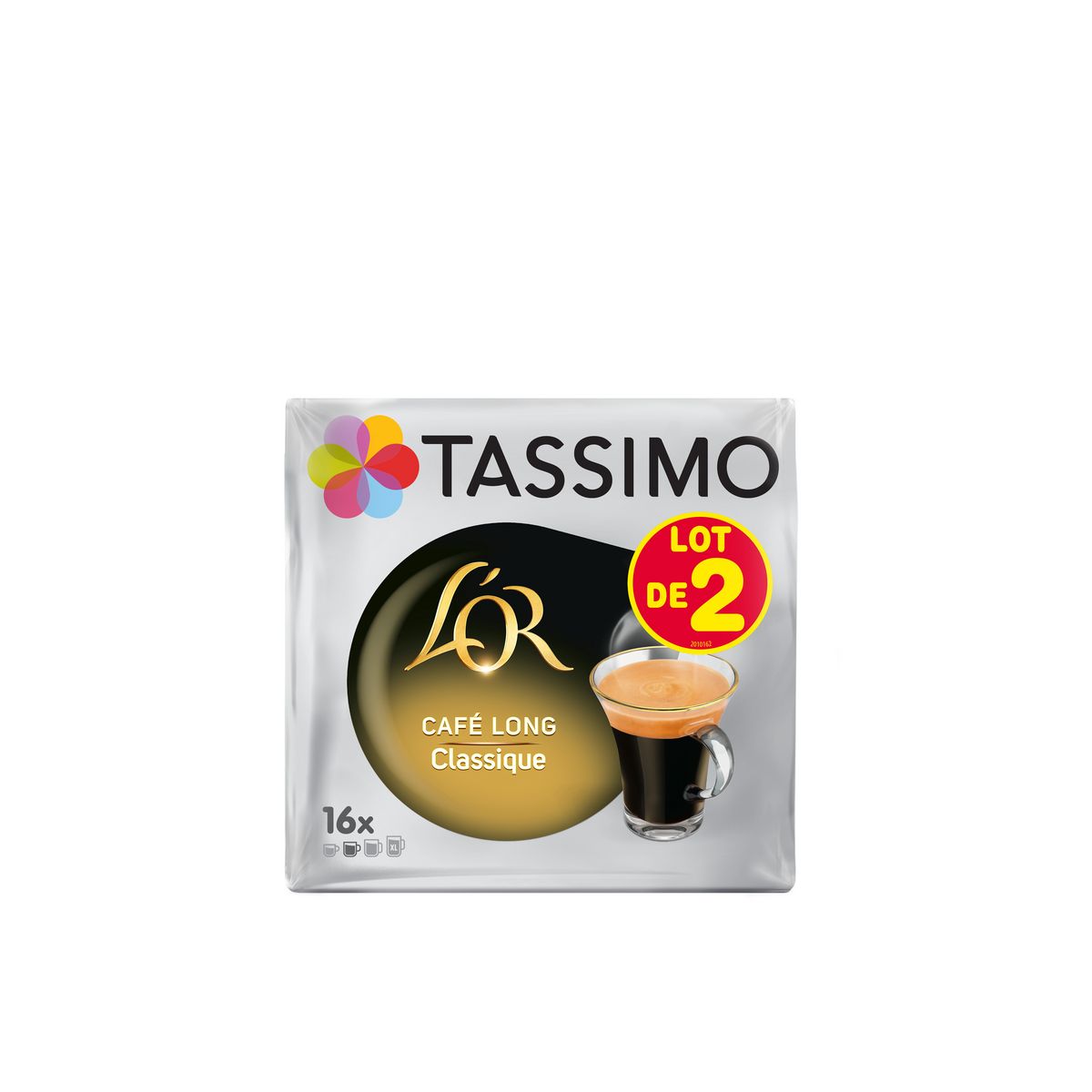 TASSIMO Dosettes de café L'Or café long classique 2x16 dosettes 208g