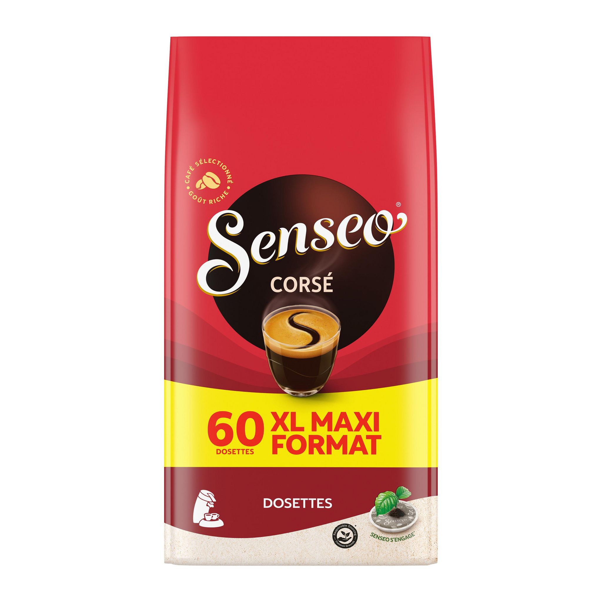 Voir la diapositive 2 : SENSEO Dosettes de café corsé 60 dosettes 416g