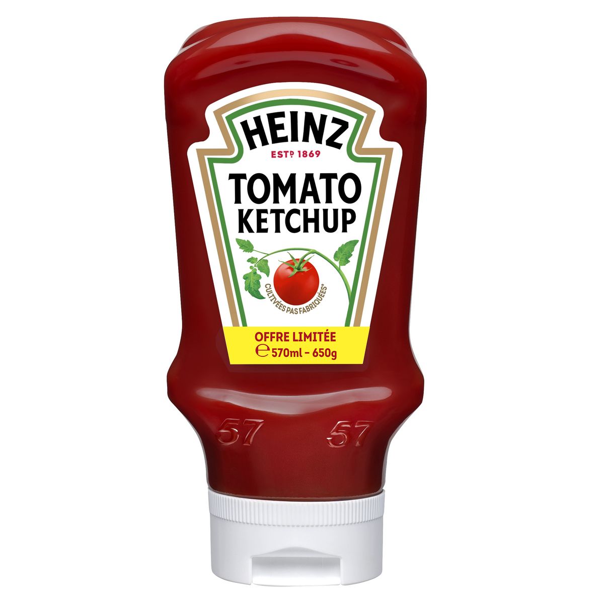 HEINZ Tomato ketchup en squeeze top down 650g