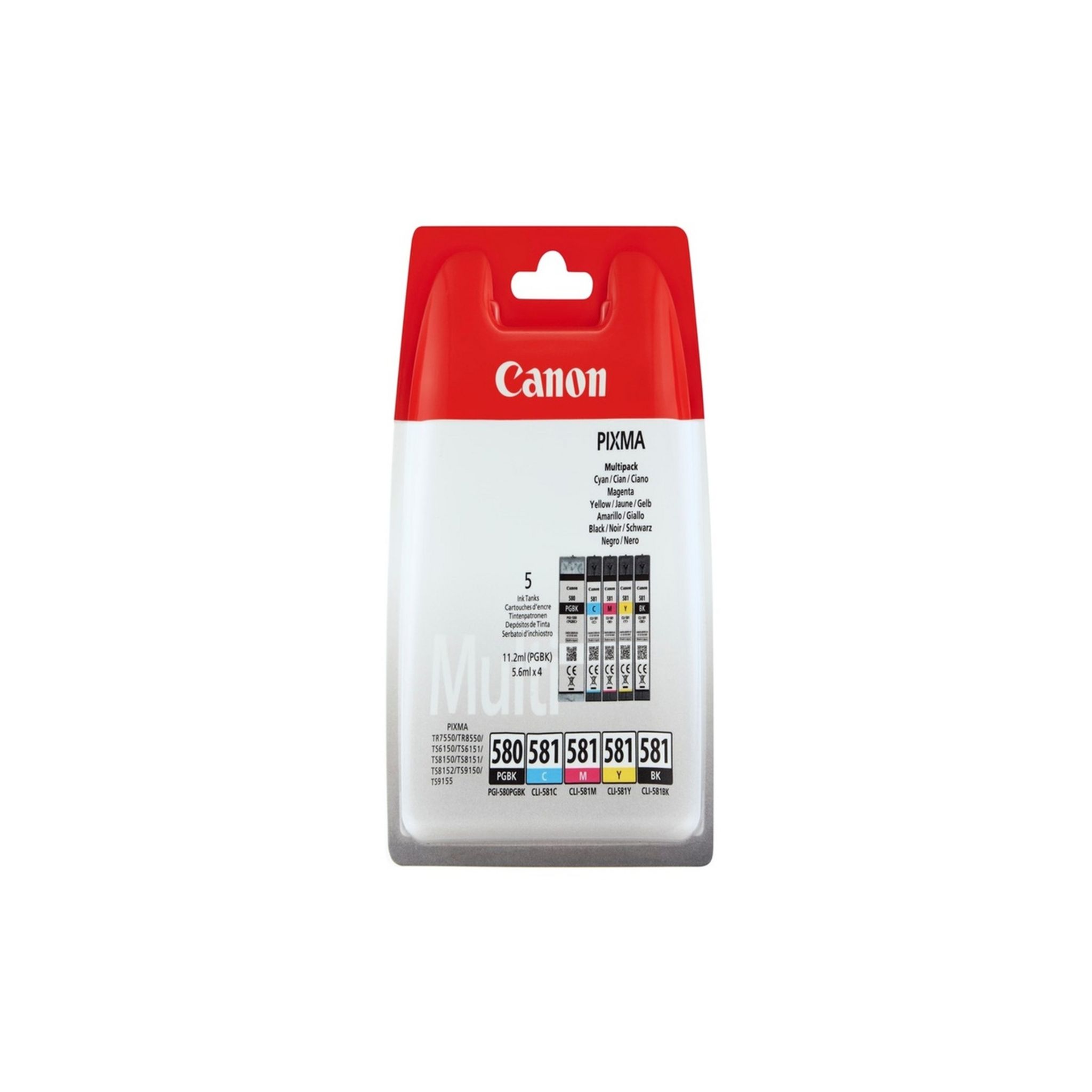 CANON Cartouche d'encre PGI-580 BK/CLI-581 CMYBK Multipack