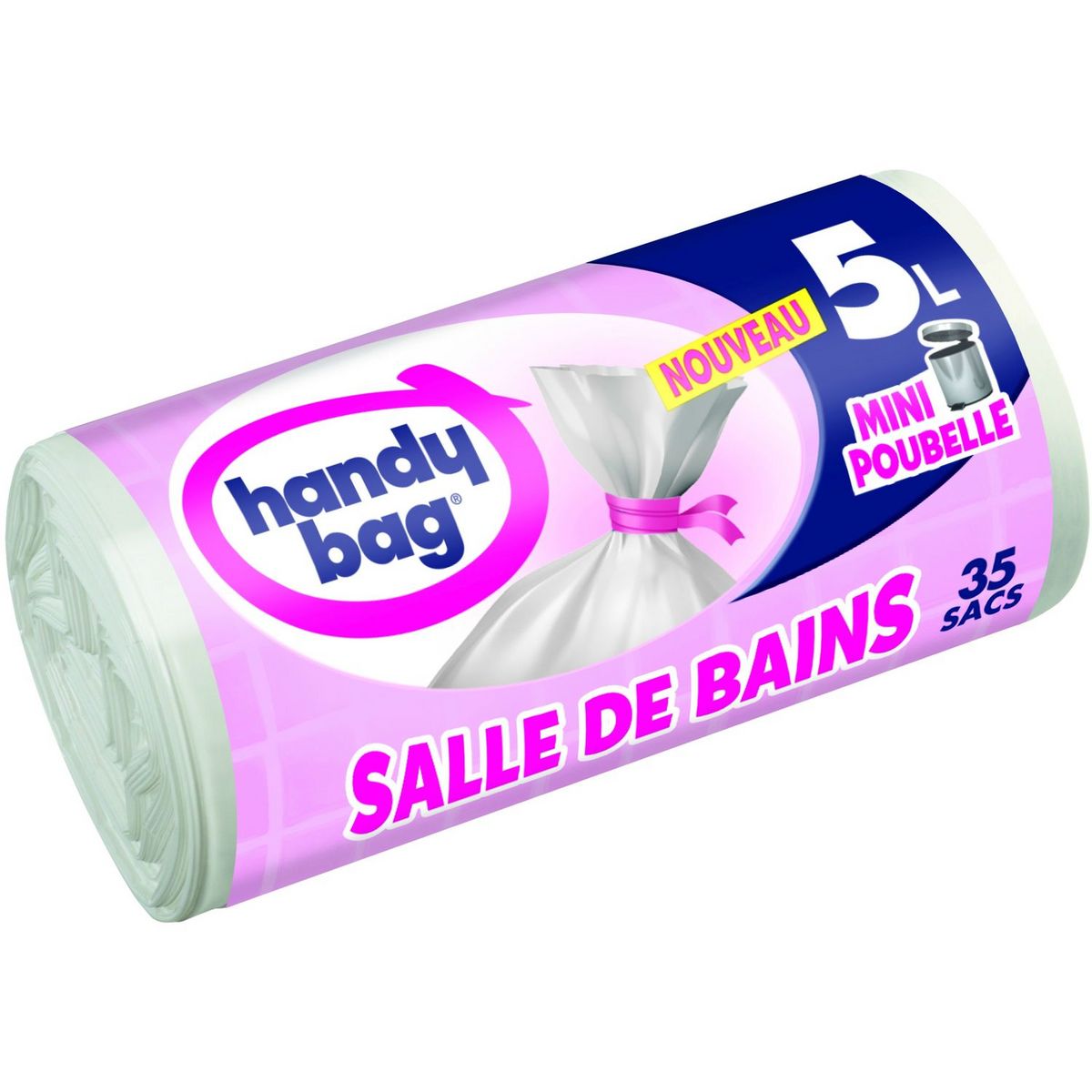 HANDY BAG Sacs poubelle salle de bain liens détachables 5l 35 sacs