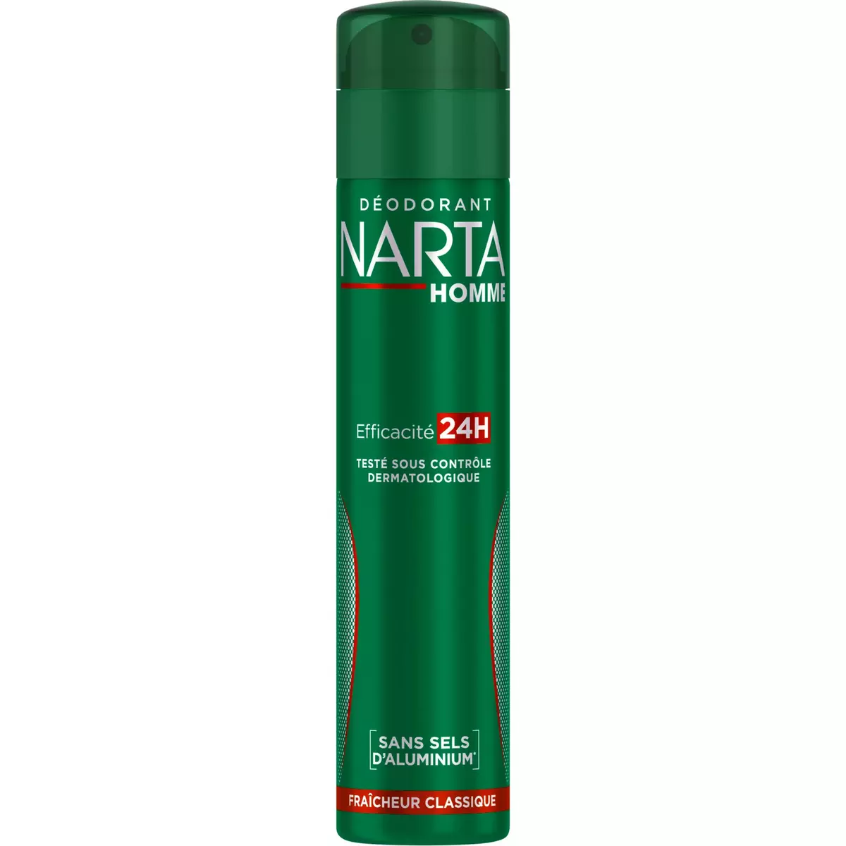 NARTA Déodorant spray 24h homme fraîcheur classique sans sels d'aluminium 200ml