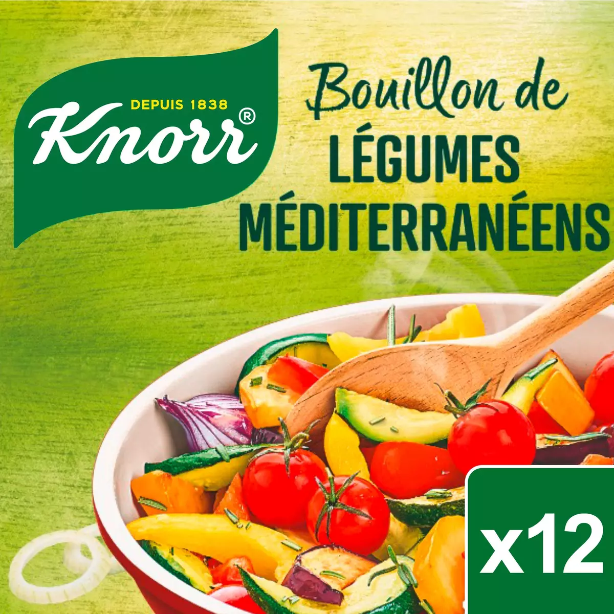 KNORR Bouillon de légumes méditerranéens 12 tablettes 132g