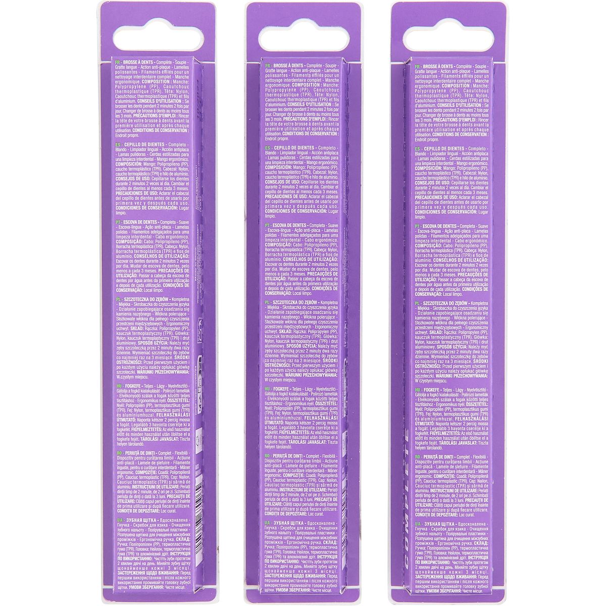 AUCHAN Brosse à dents complète souple 1 brosse