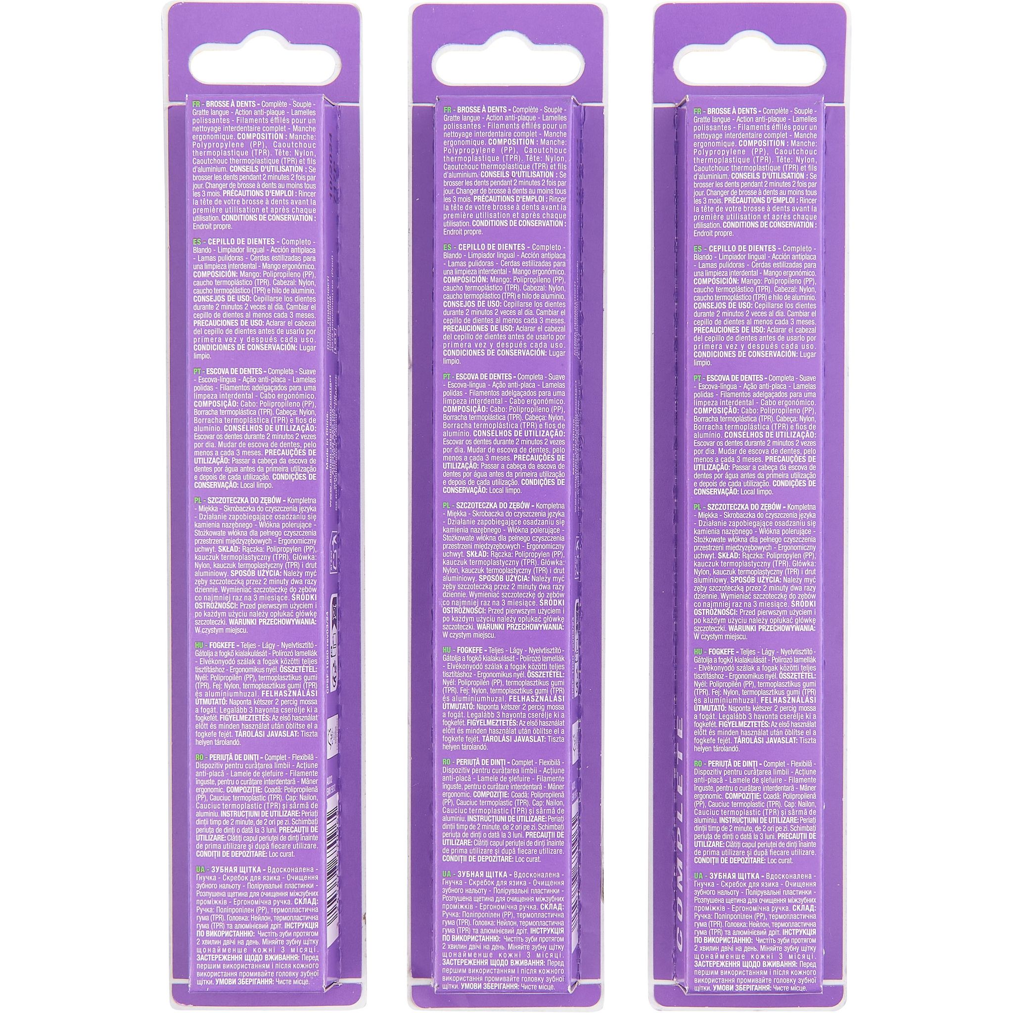 Voir la diapositive 4 : AUCHAN Brosse à dents complète souple 1 brosse