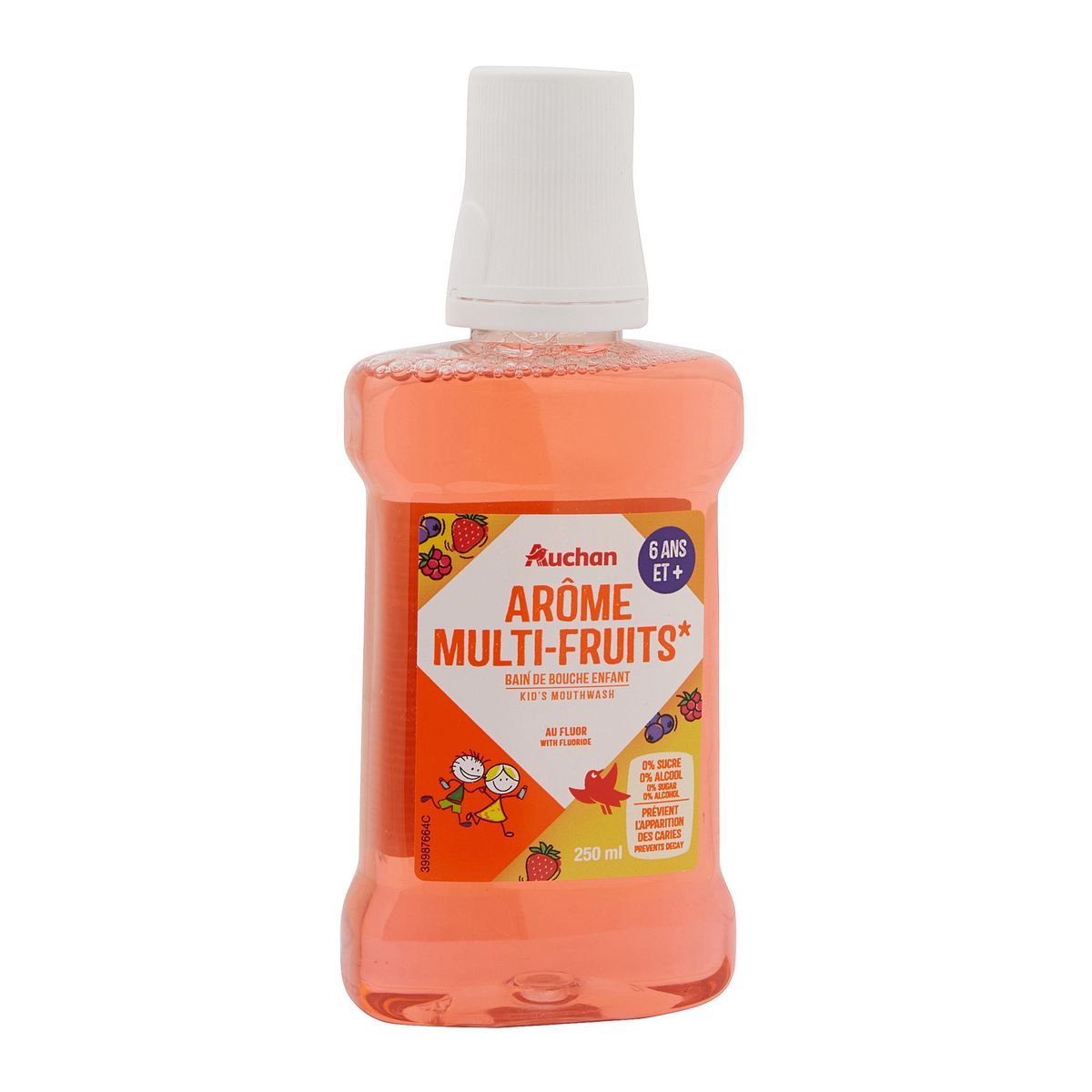 AUCHAN Kids bain de bouche pour enfant à partir de 6 ans 250ml