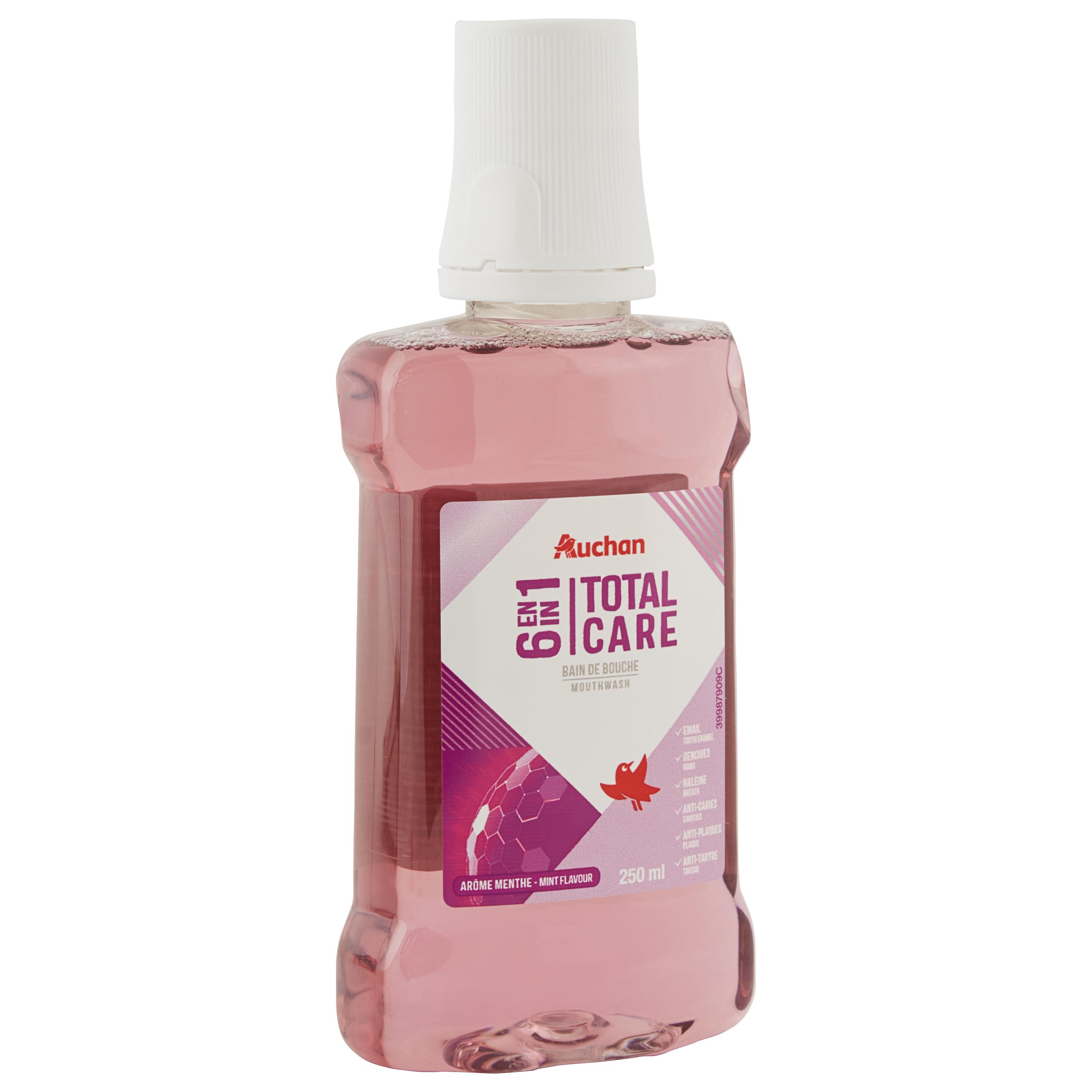 Voir la diapositive 2 : AUCHAN Bain de bouche soin complet 6en1 250ml