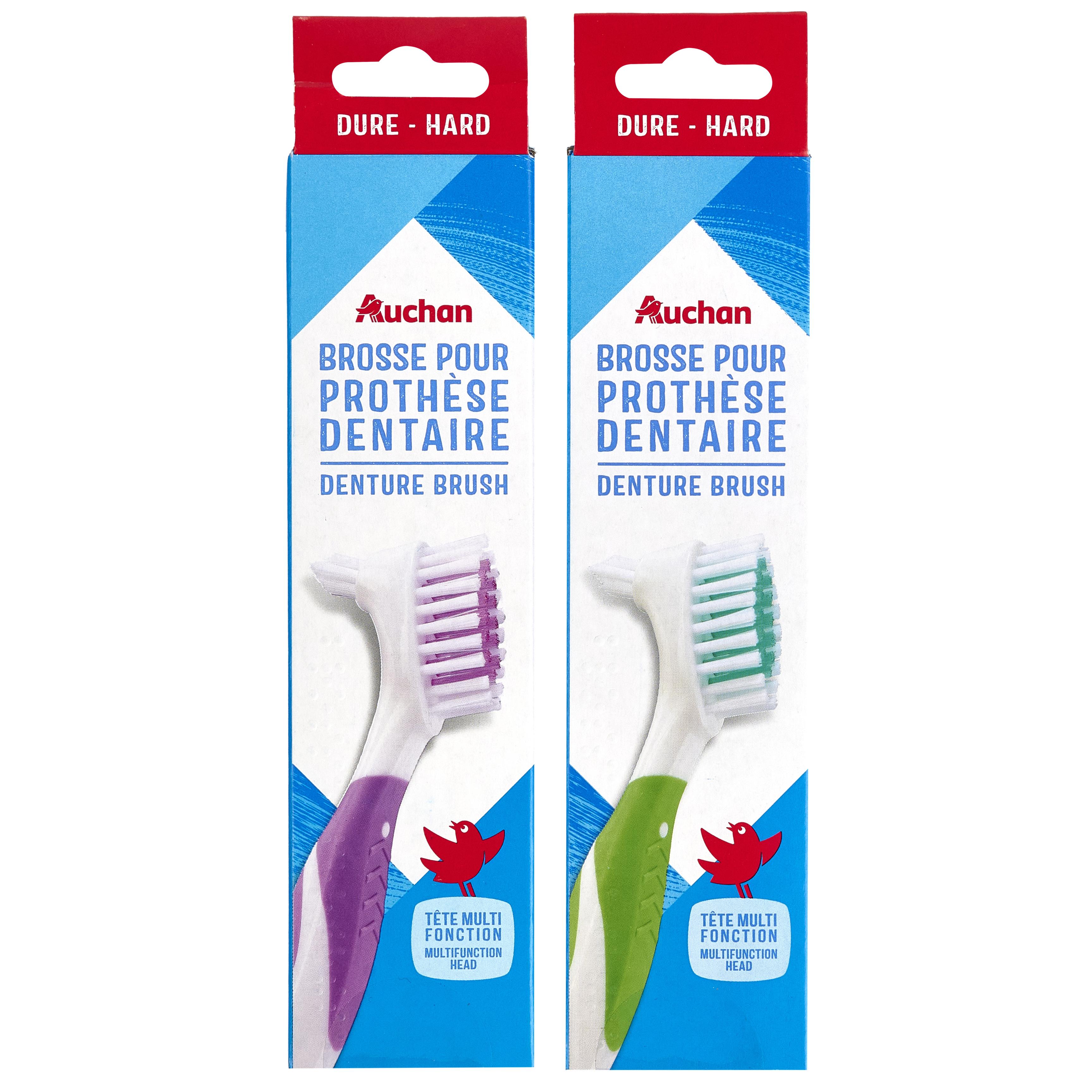 Voir la diapositive 3 : AUCHAN Brosse pour prothèse dentaire 1 brosse