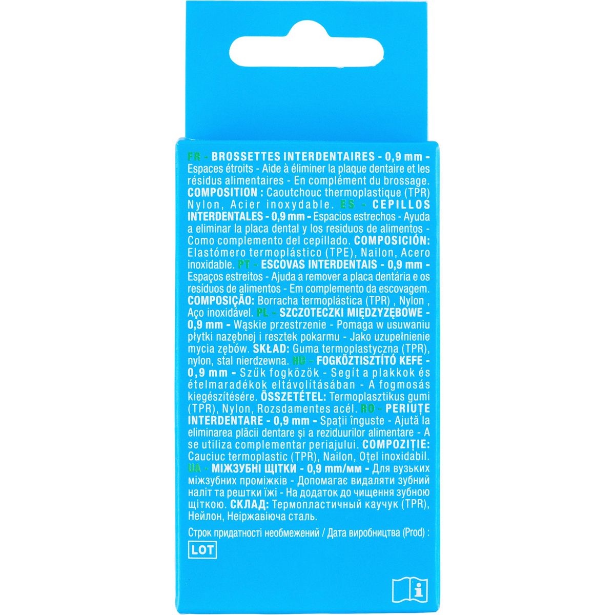 AUCHAN Brossettes interdentaires 0,9mm 5 brossettes