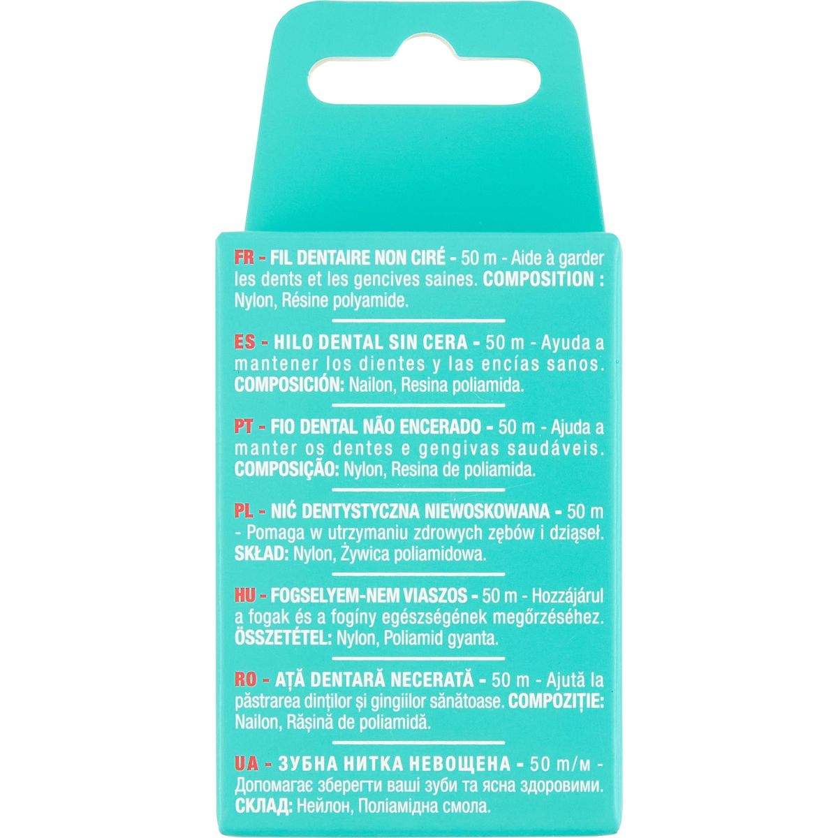 AUCHAN Fil dentaire non ciré 50m/m 13,8g