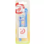 AUCHAN Recharge brosse à dents électrique à piles enfant 6+ souple 2 recharges