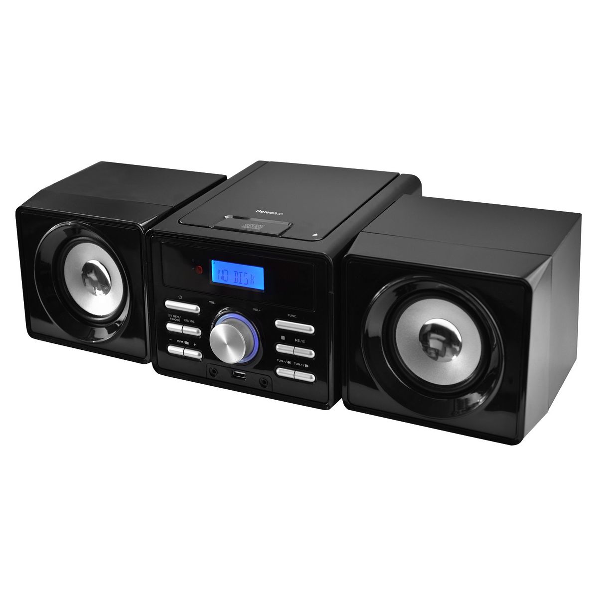 SELECLINE Micro chaine hifi compact - CD1038A - Noir