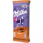 MILKA Tablette de chocolat au lait fourrée caramel 3 pièces 3x100g