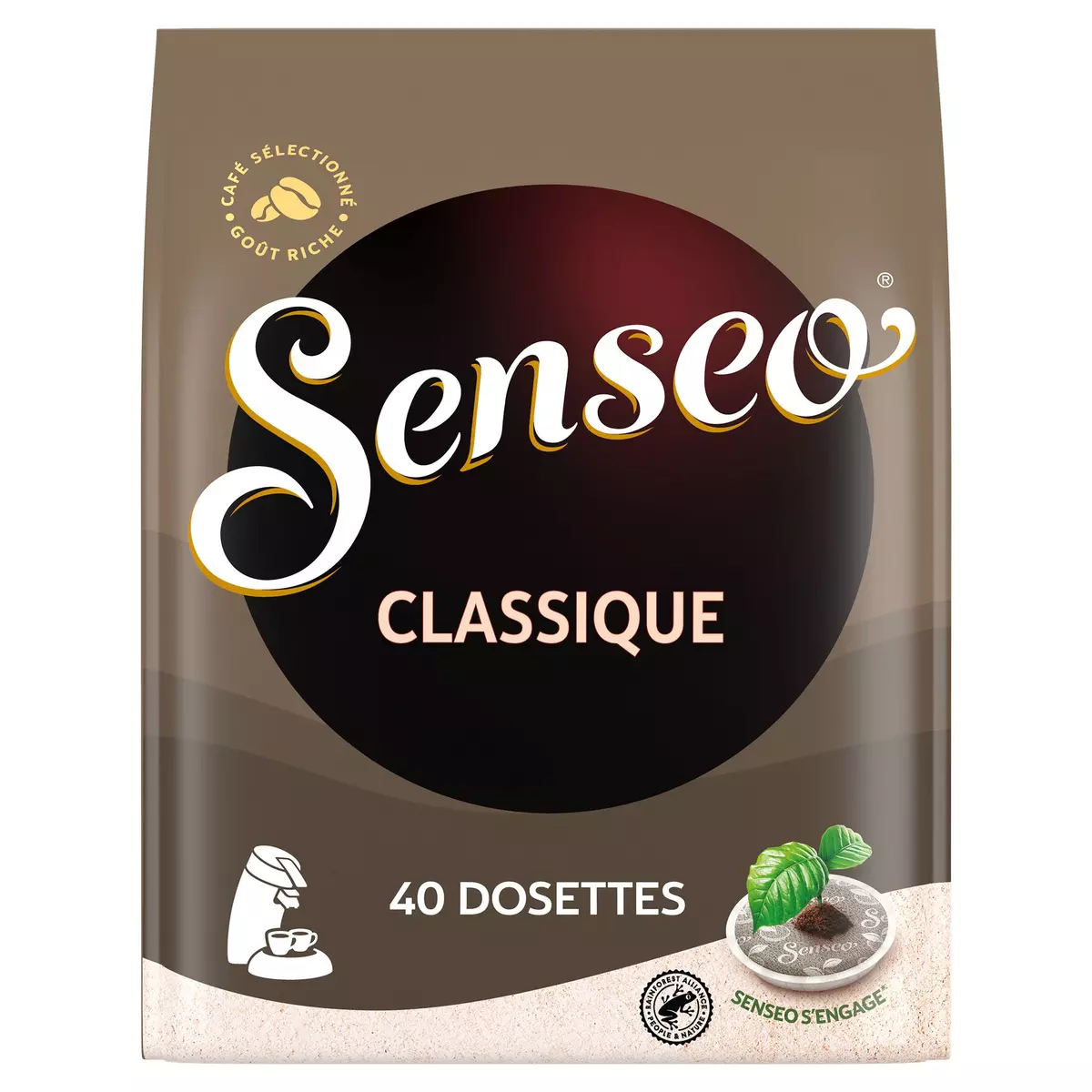 SENSEO Dosettes de café classique 40 dosettes 277g