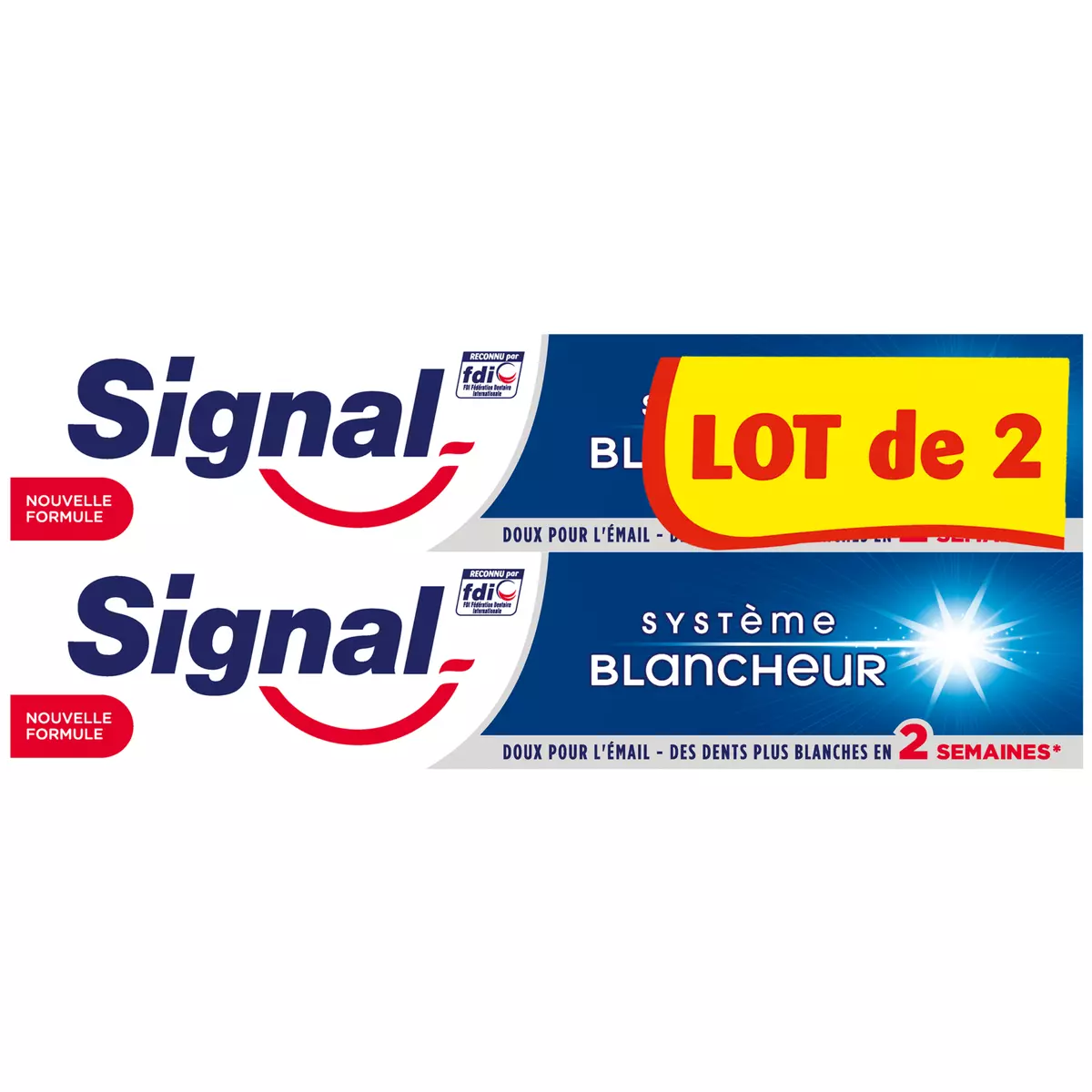 SIGNAL Dentifrice système blancheur 2x75ml