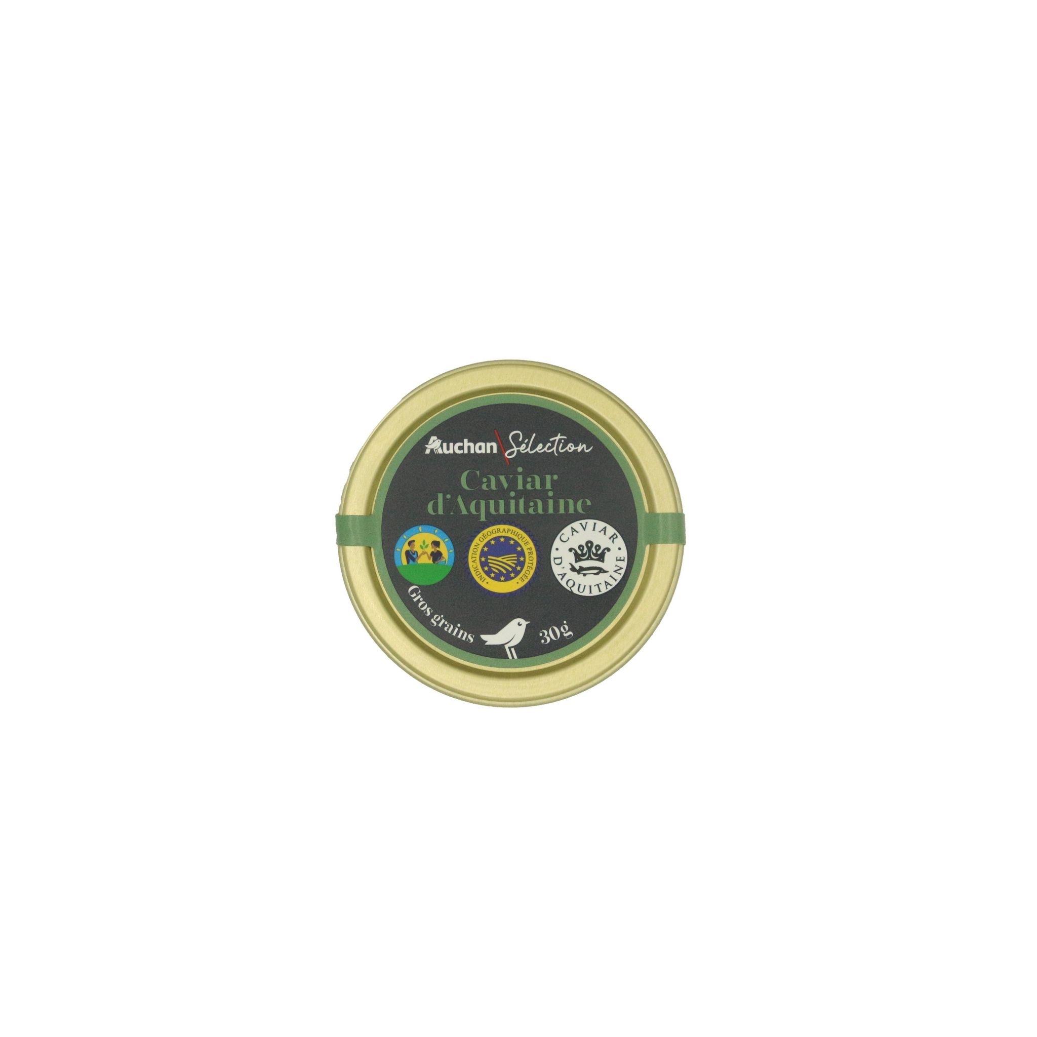 AUCHAN CULTIVONS LE BON Caviar d'Aquitaine gros grain 30g