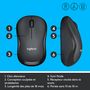Voir la diapositive 4 : LOGITECH Souris Sans Fil M220 Silencieuse Noire
