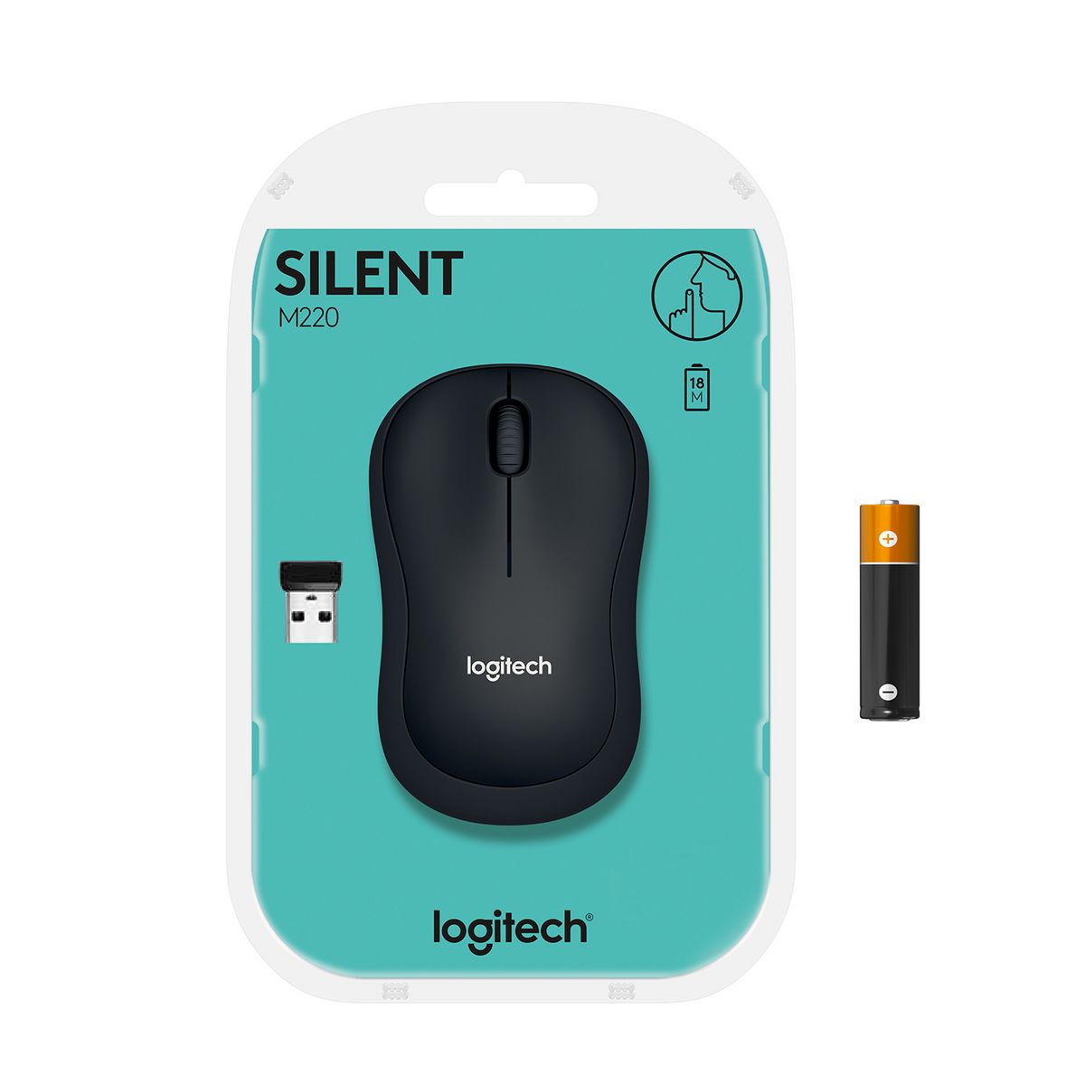 LOGITECH Souris Sans Fil M220 Silencieuse Noire