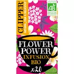 CLIPPER Infusion bio flower power fleur de sureau hibiscus camomille 20 sachets 35g