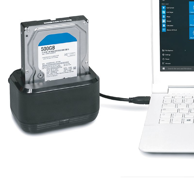 Voir la diapositive 3 : PORT Port Connect Station d'accueil USB 3.0 HDD SATA 2.5 pouces et 3.5 pouces Noir