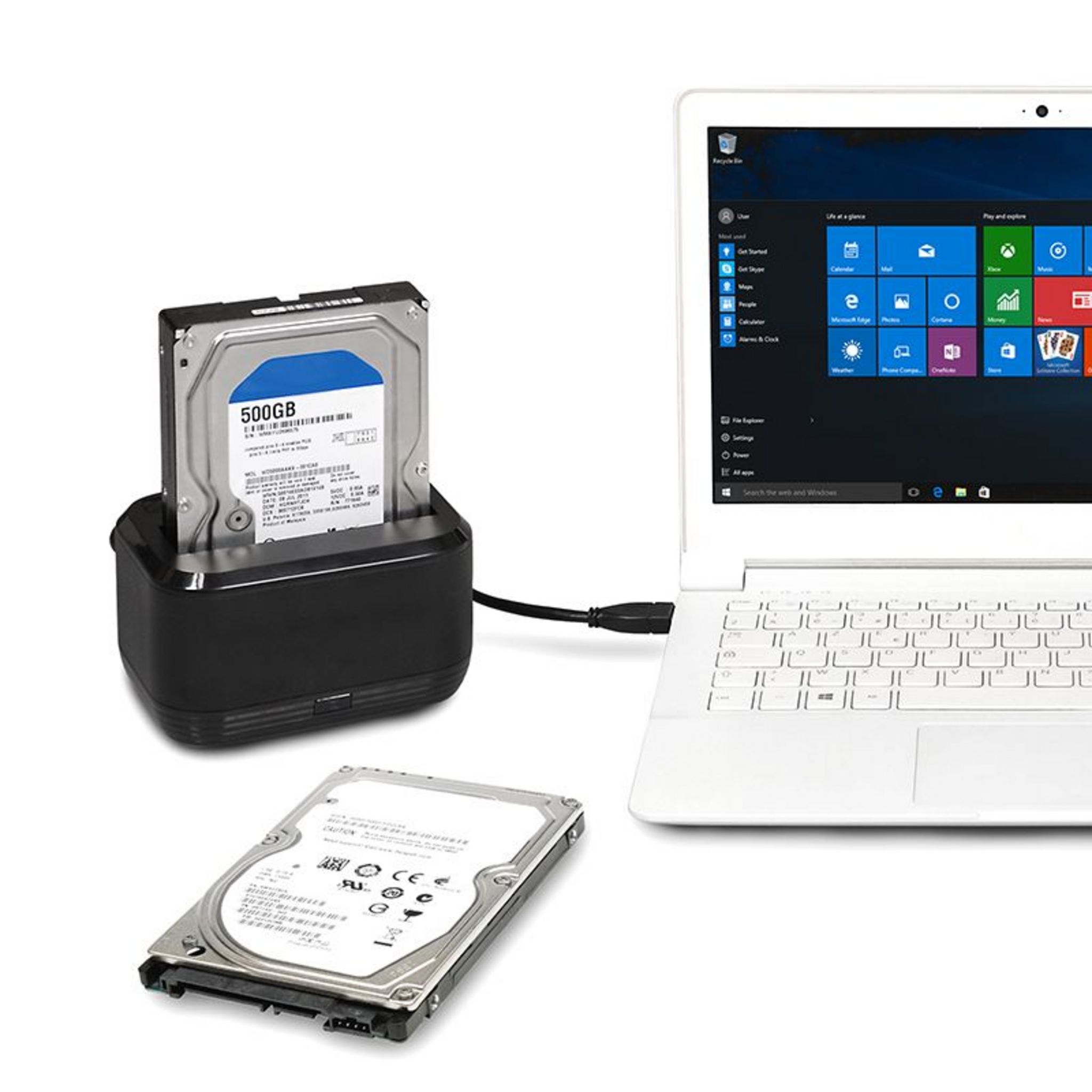Voir la diapositive 4 : PORT Port Connect Station d'accueil USB 3.0 HDD SATA 2.5 pouces et 3.5 pouces Noir