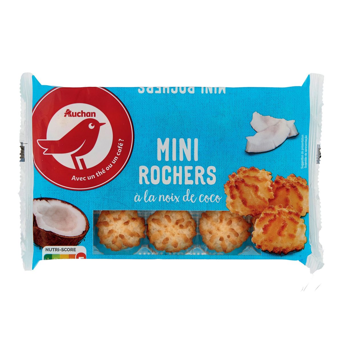 AUCHAN Mini rochers à la noix de coco 15 rochers 220g