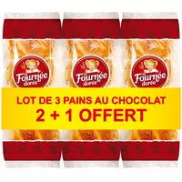 Pain au chocolat sans gluten - Auchan - 0.2 kg