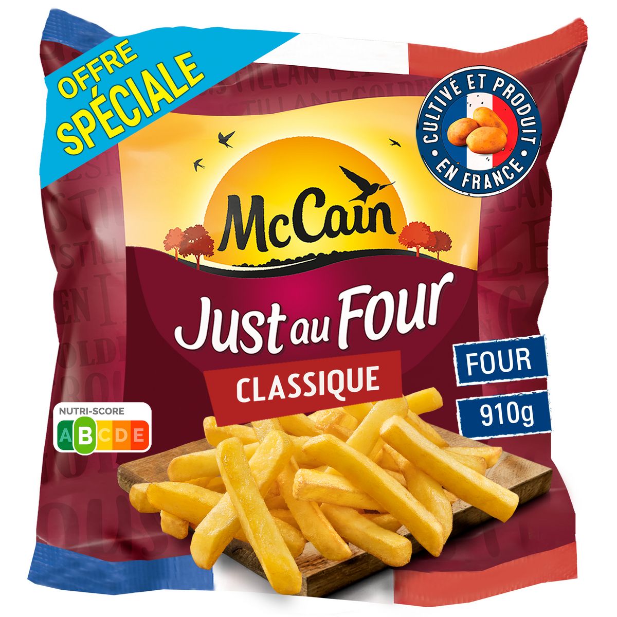 MCCAIN Just au four frites classique 910g