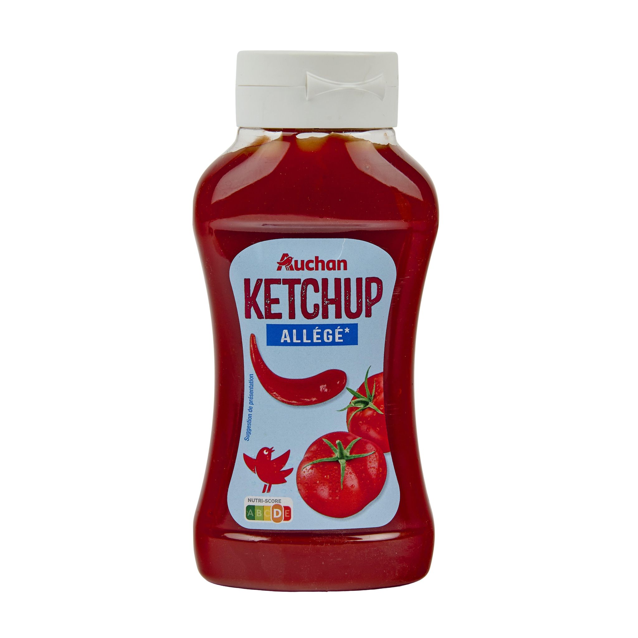 Voir la diapositive 2 : AUCHAN Ketchup allégé flacon souple 530g