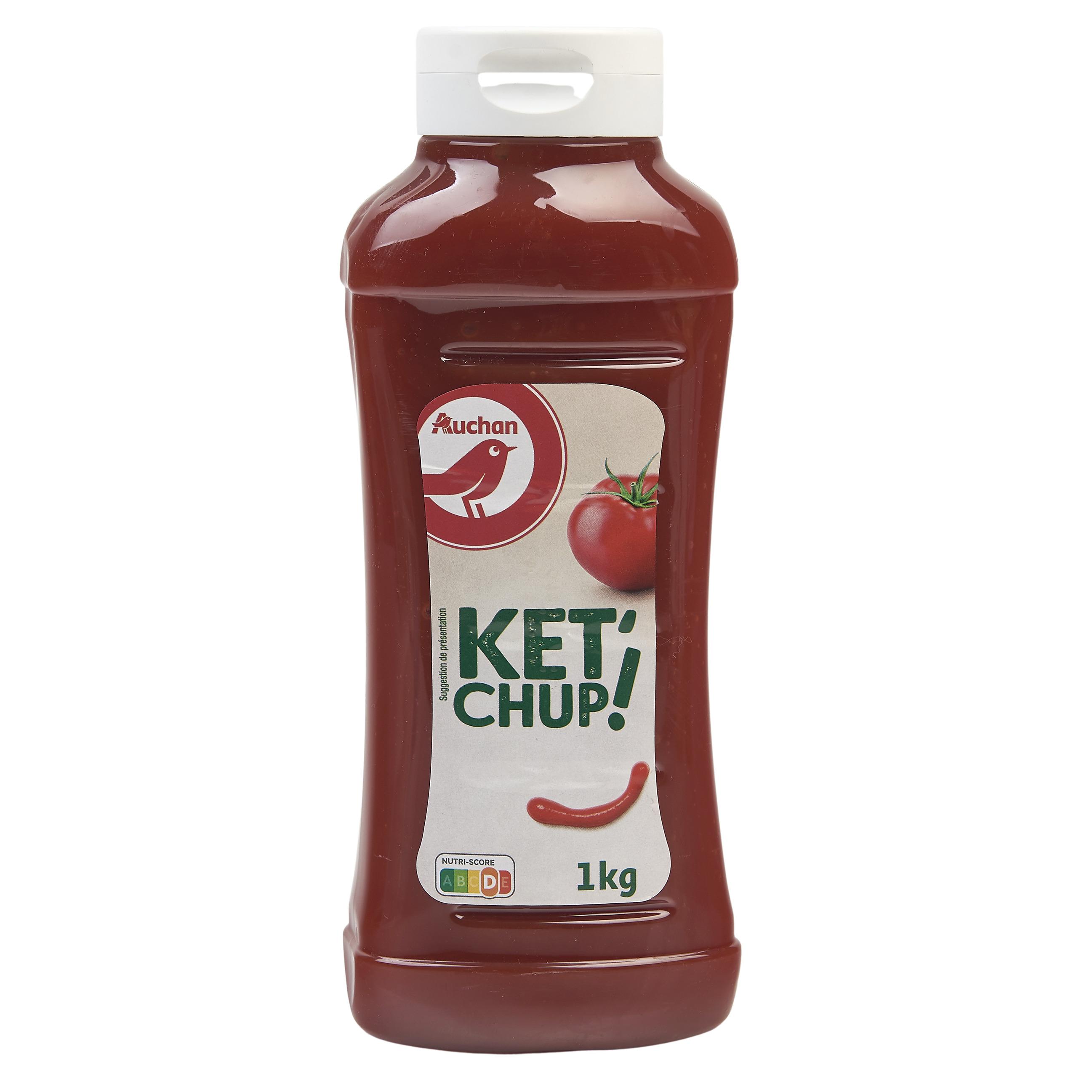 Voir la diapositive 3 : AUCHAN Ketchup nature flacon souple 1kg