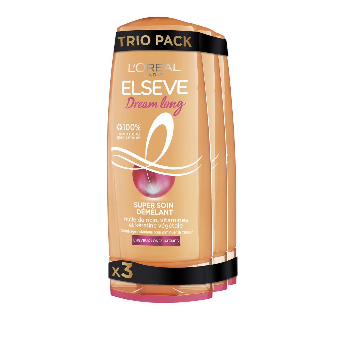 ELSEVE Dream Long Super soin démêlant cheveux longs abîmés 3x200ml