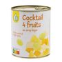Voir la diapositive 2 : POUCE Cocktail 4 fruits au sirop léger 825g