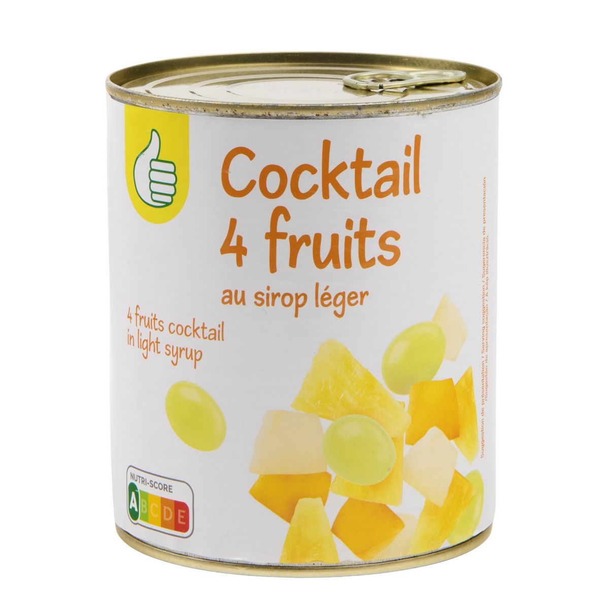 POUCE Cocktail 4 fruits au sirop léger 825g