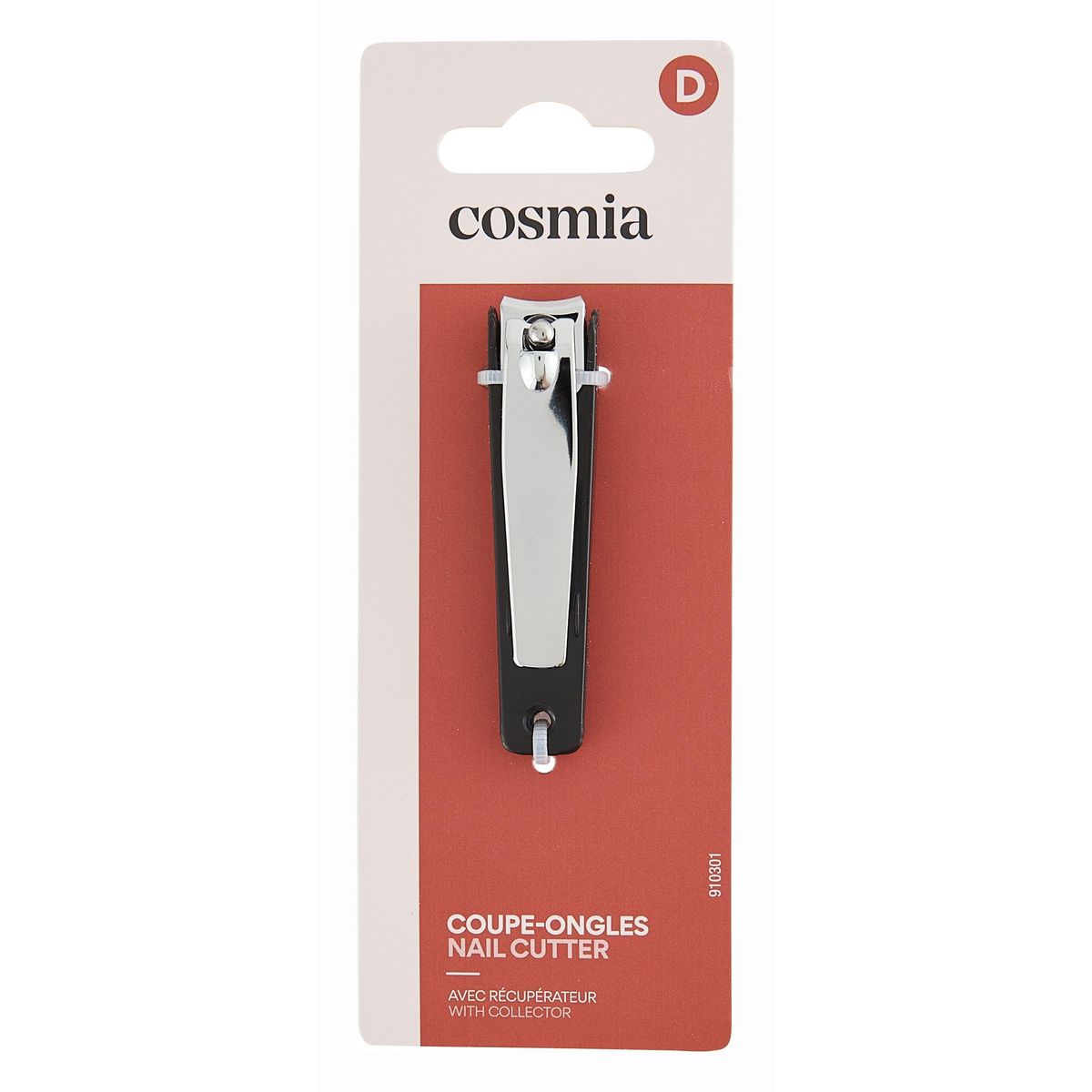 COSMIA Coupe ongle large avec récupérateur 1 pièce